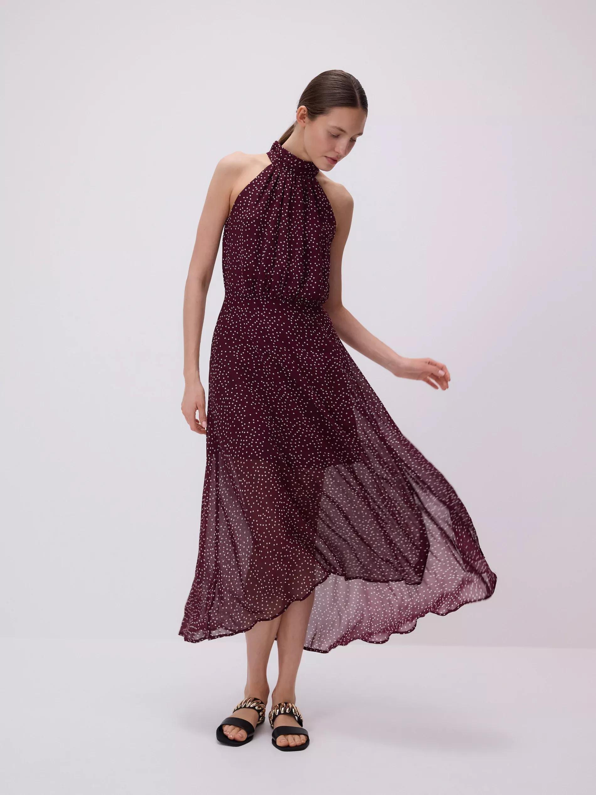 Multicolour Dress With Halter Neckline, , large image number 3