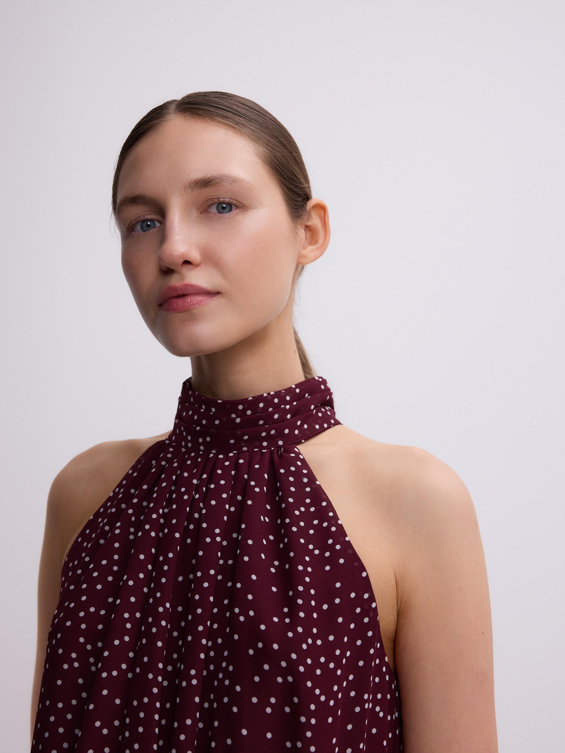 Multicolour Dress With Halter Neckline, , large image number 4