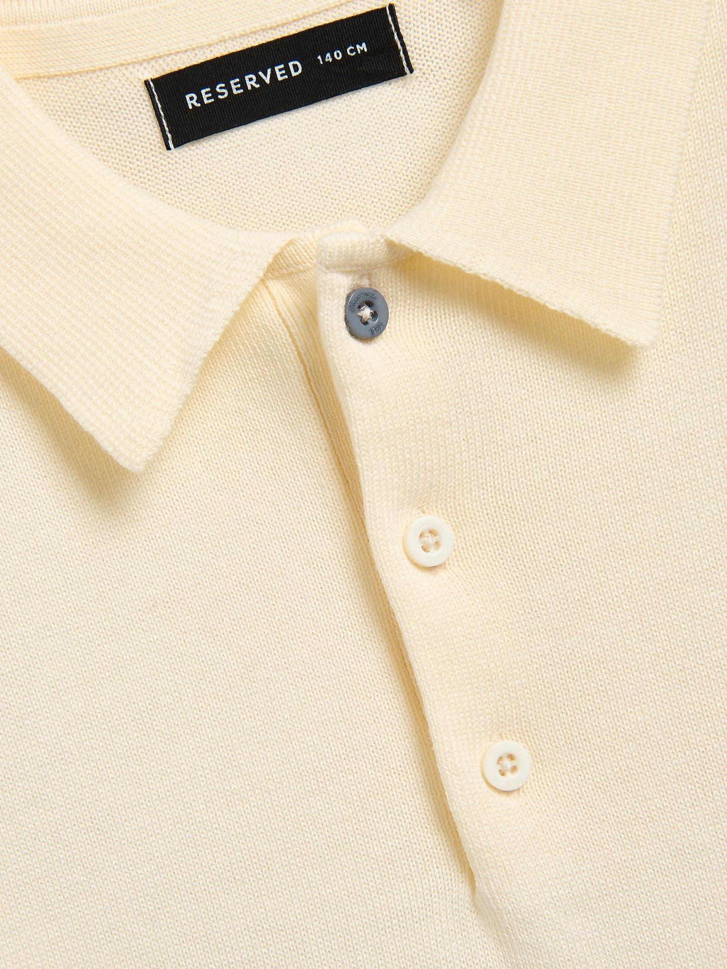 Cream Polo Jumper, Ivory, medium