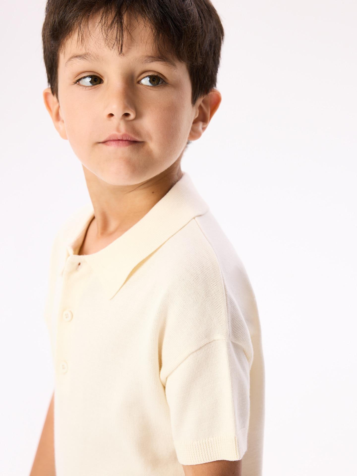Cream Polo Jumper, Ivory, medium