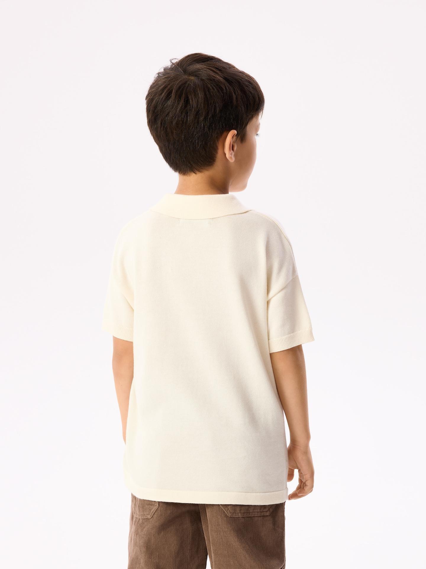Cream Polo Jumper, Ivory, large image number 4