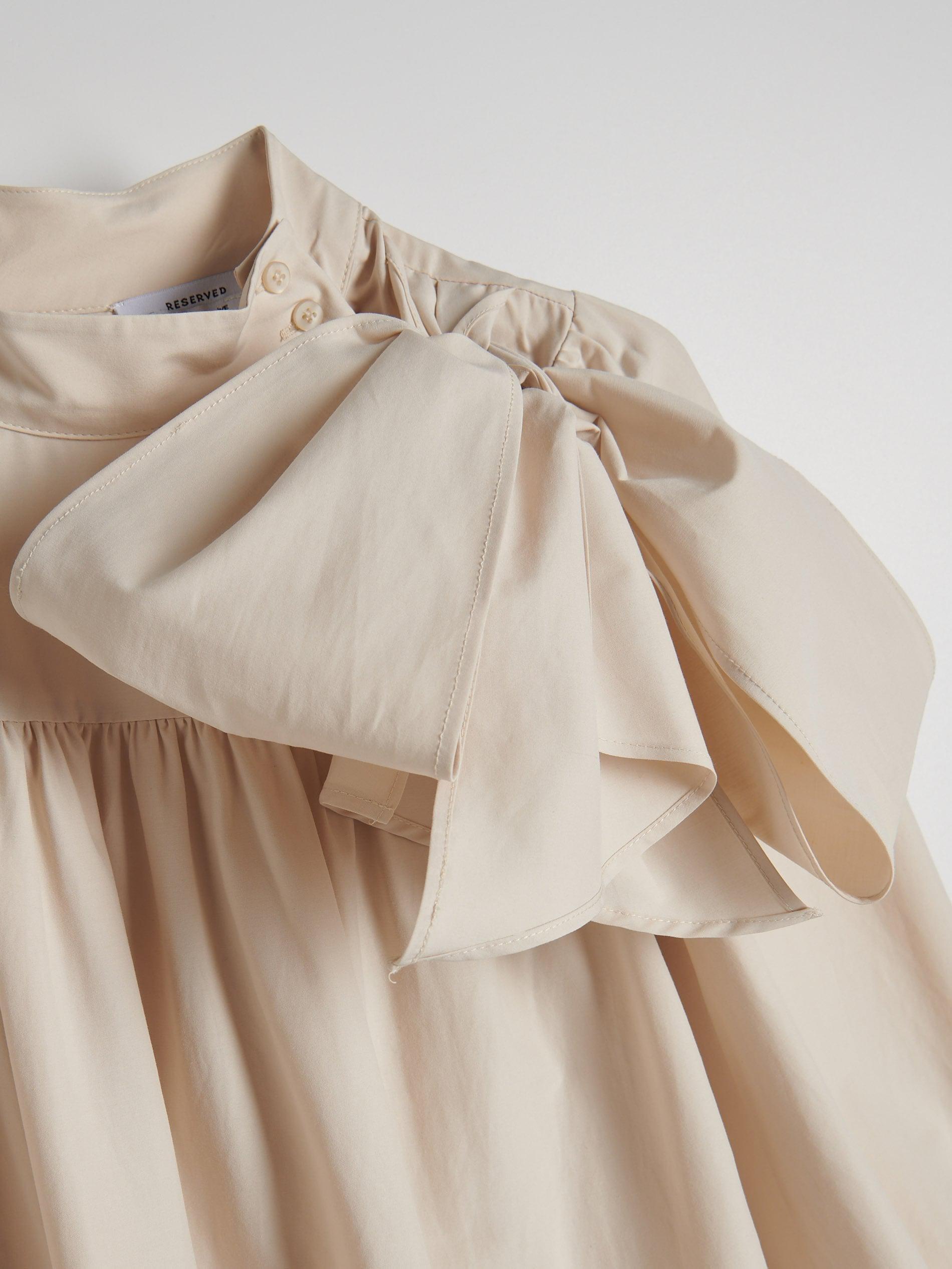 Cream Dress With Decorative Tie Detail, , large image number 5