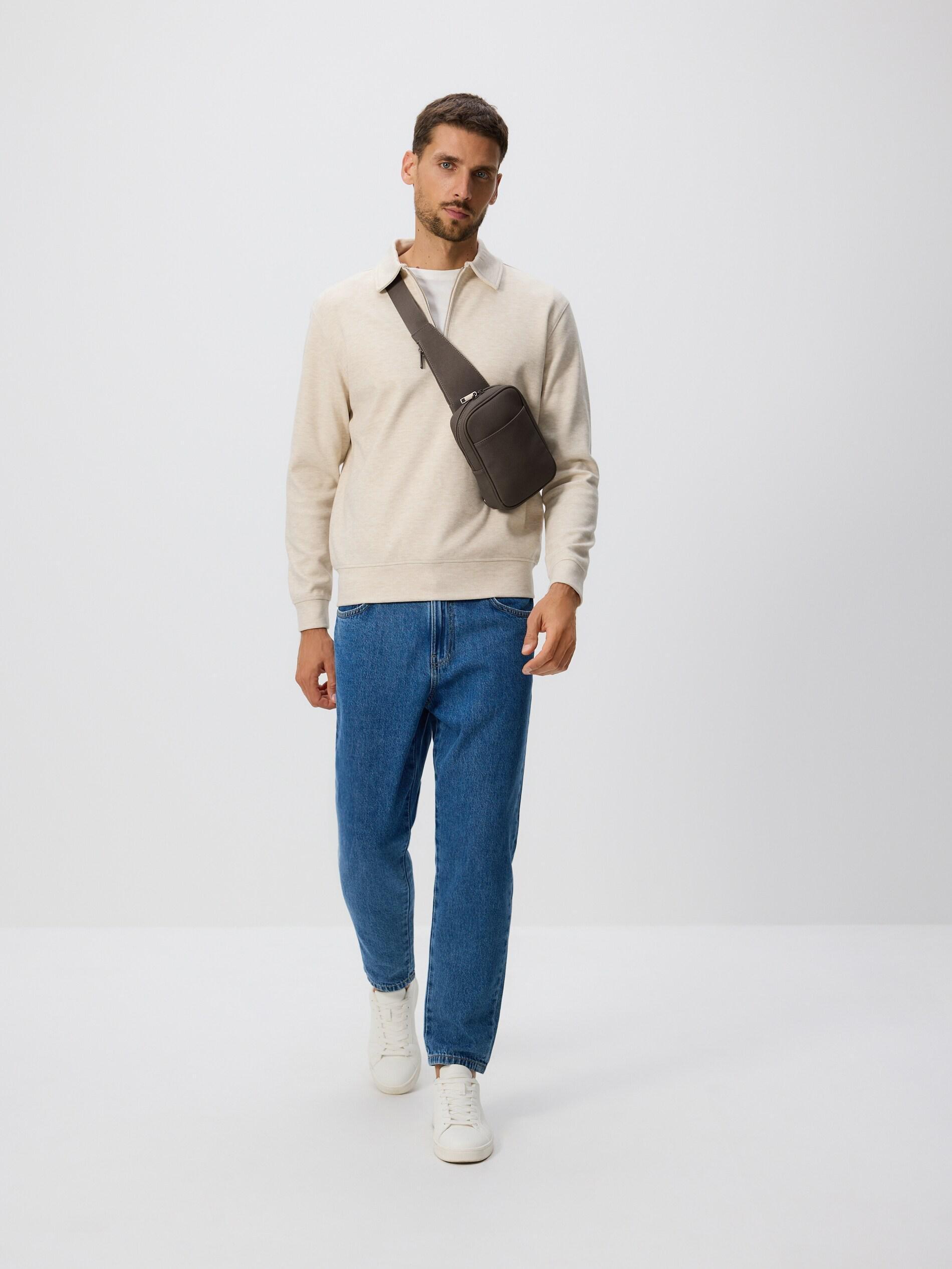 Cream Collar Sweatshirt, Ivory, medium
