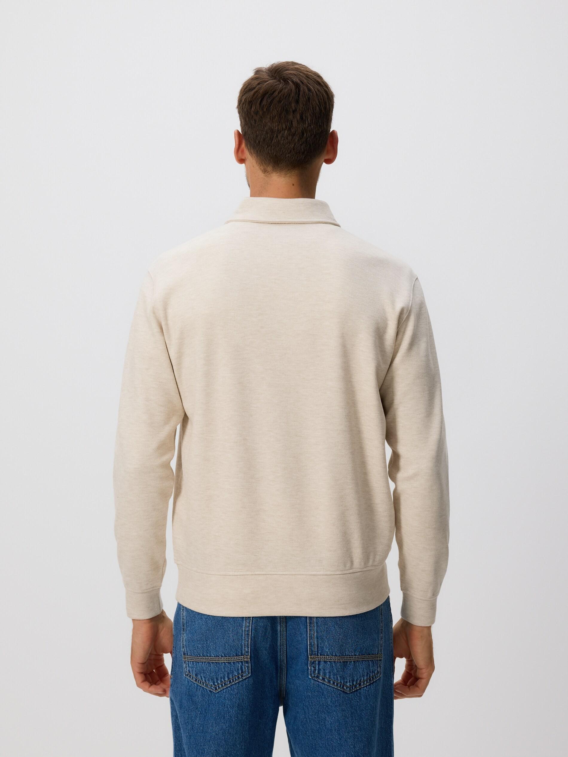 Cream Collar Sweatshirt, Ivory, large image number 4