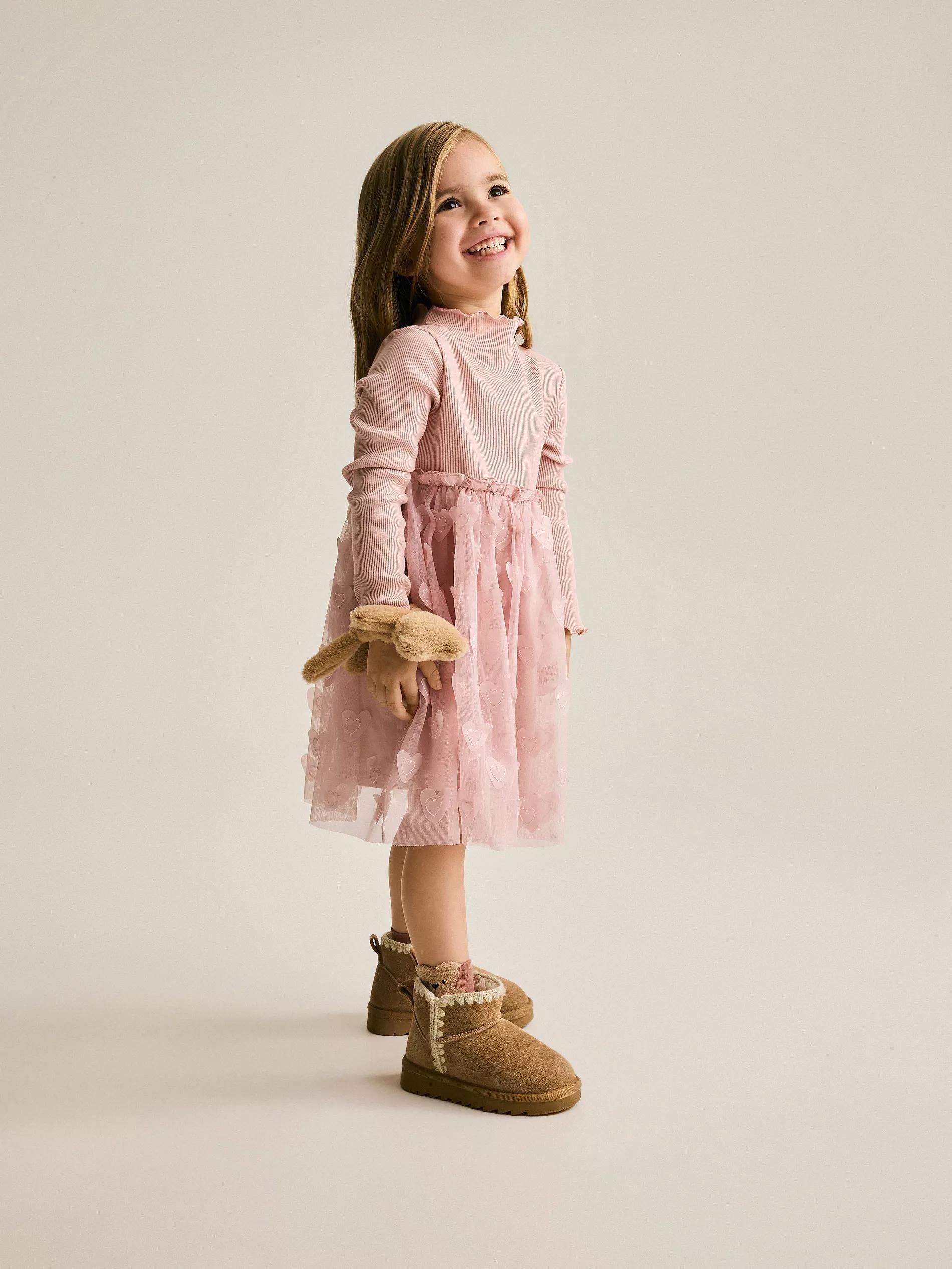 DUSTY ROSE Tulle dress, Pink, large image number 4