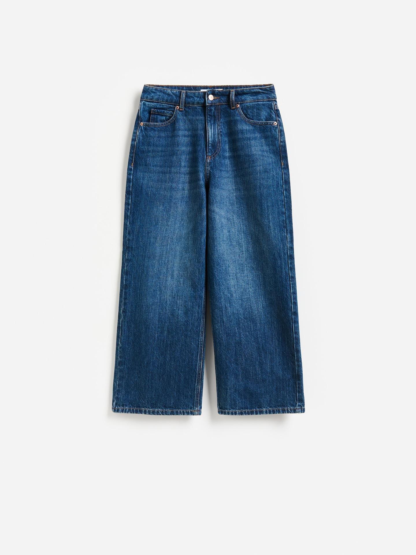 Blue Culotte Jeans, Navy, large image number 0