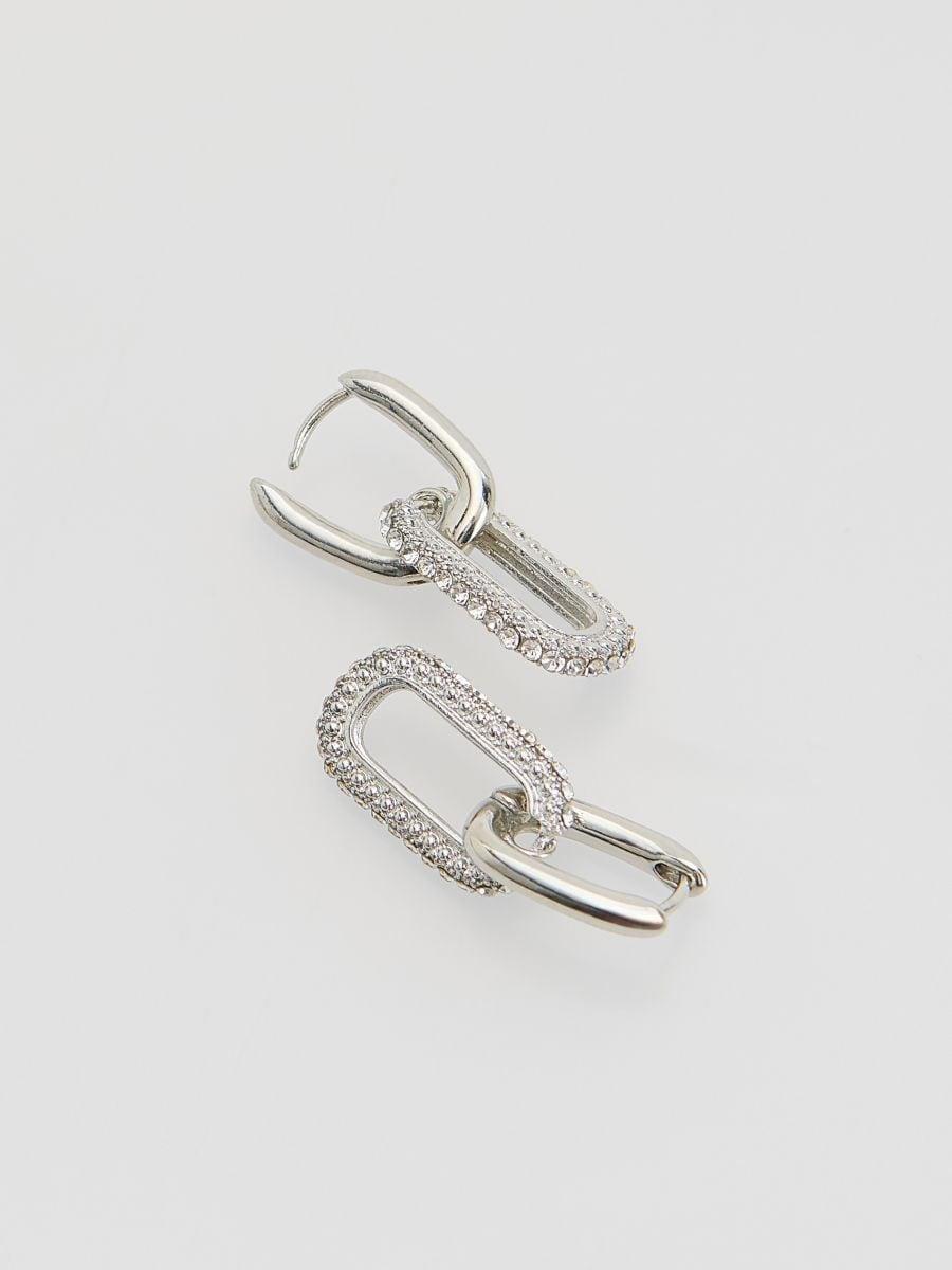 Silver Earrings, Silver, large image number 1