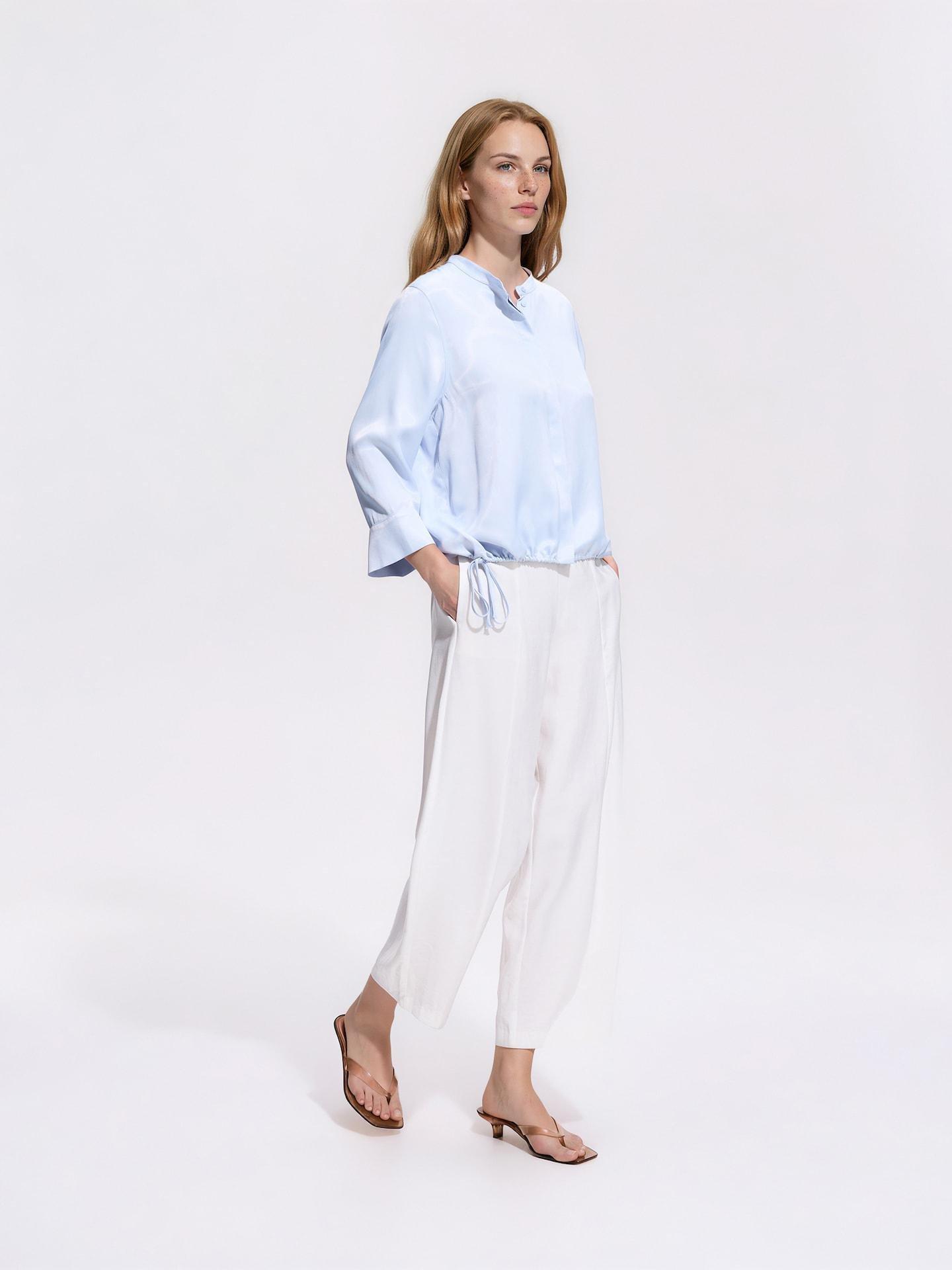 Blue Viscose Shirt, Blue, large image number 0