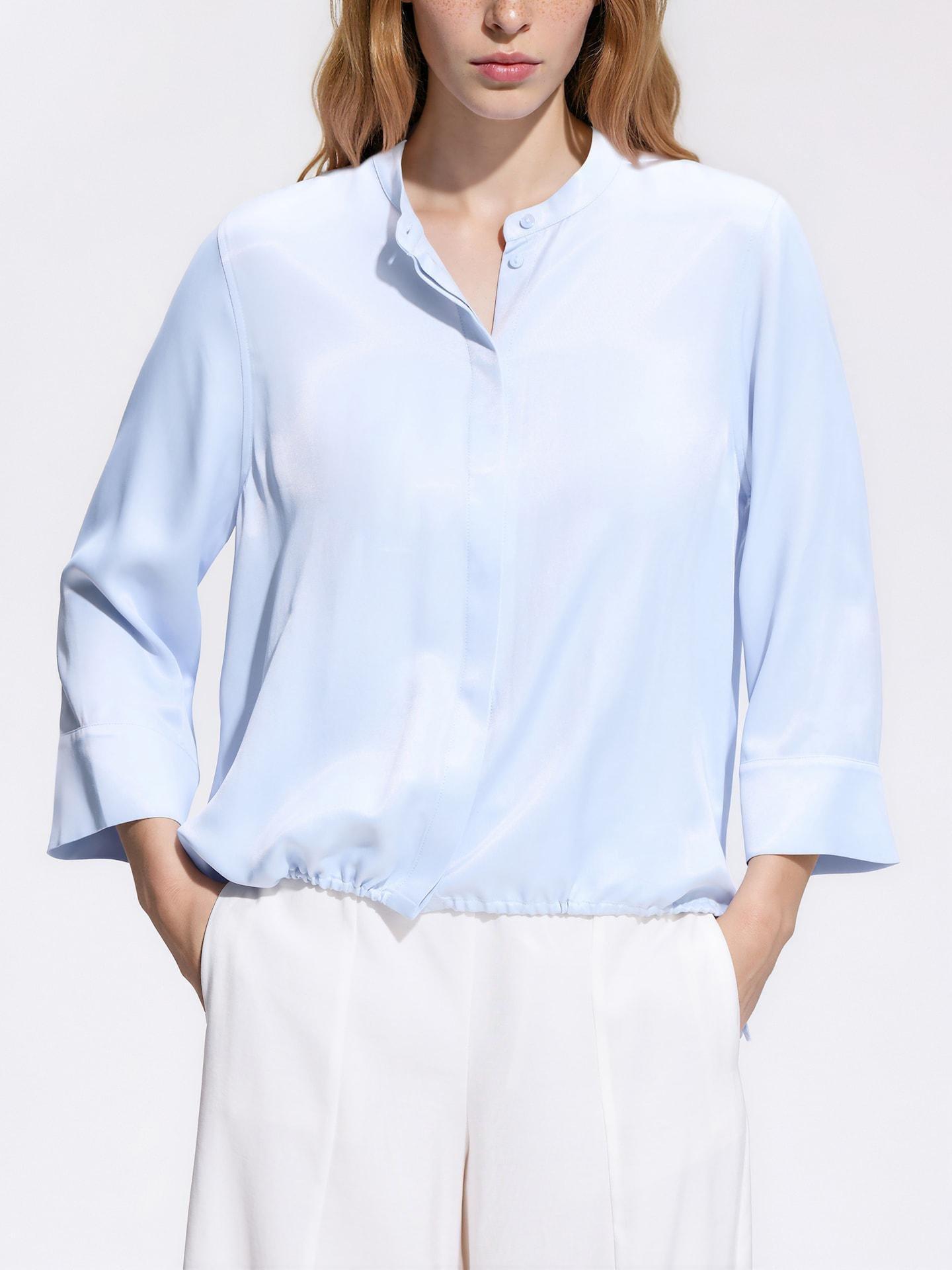 Blue Viscose Shirt, Blue, large image number 1