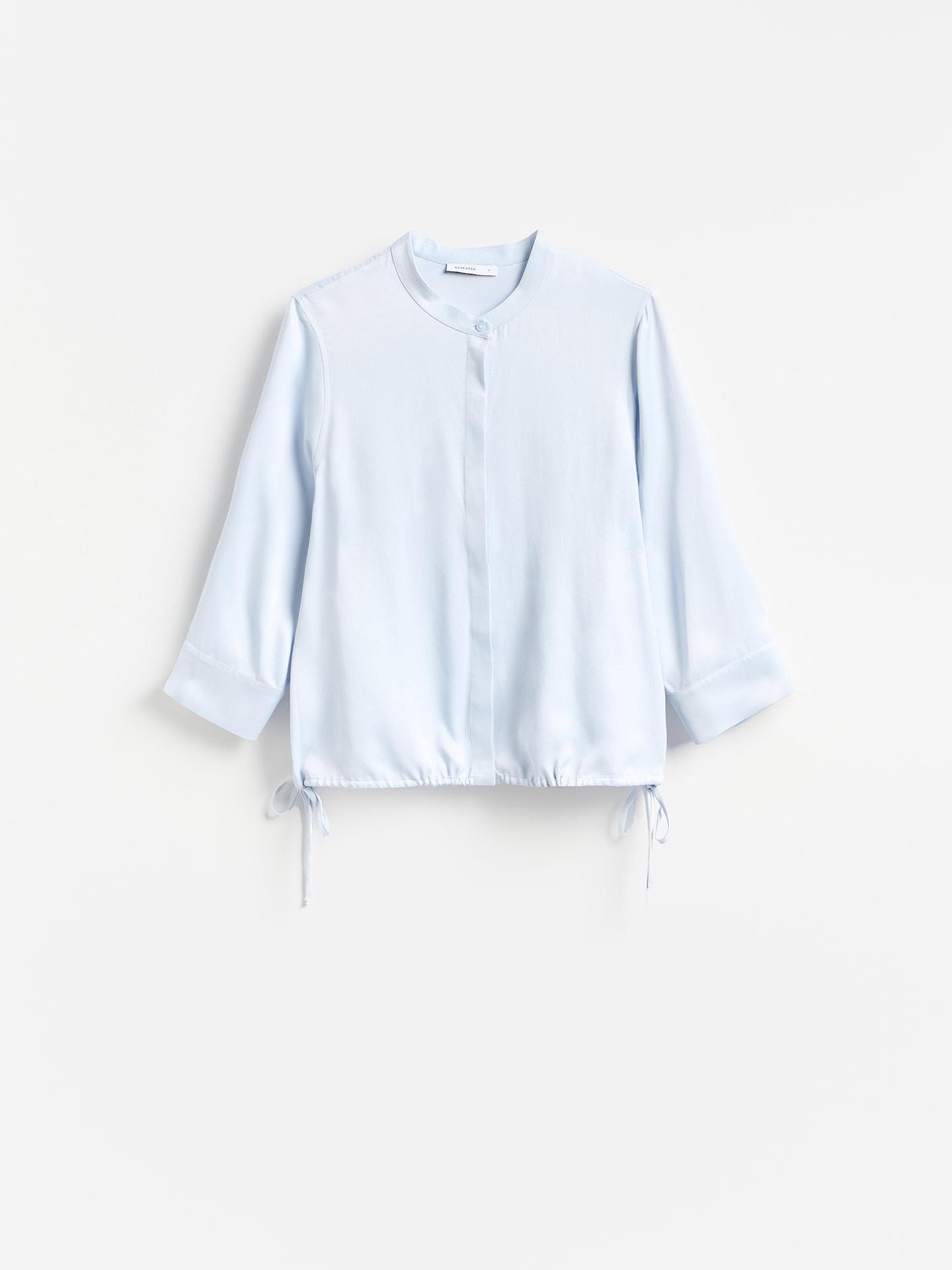 Blue Viscose Shirt, Blue, large image number 3