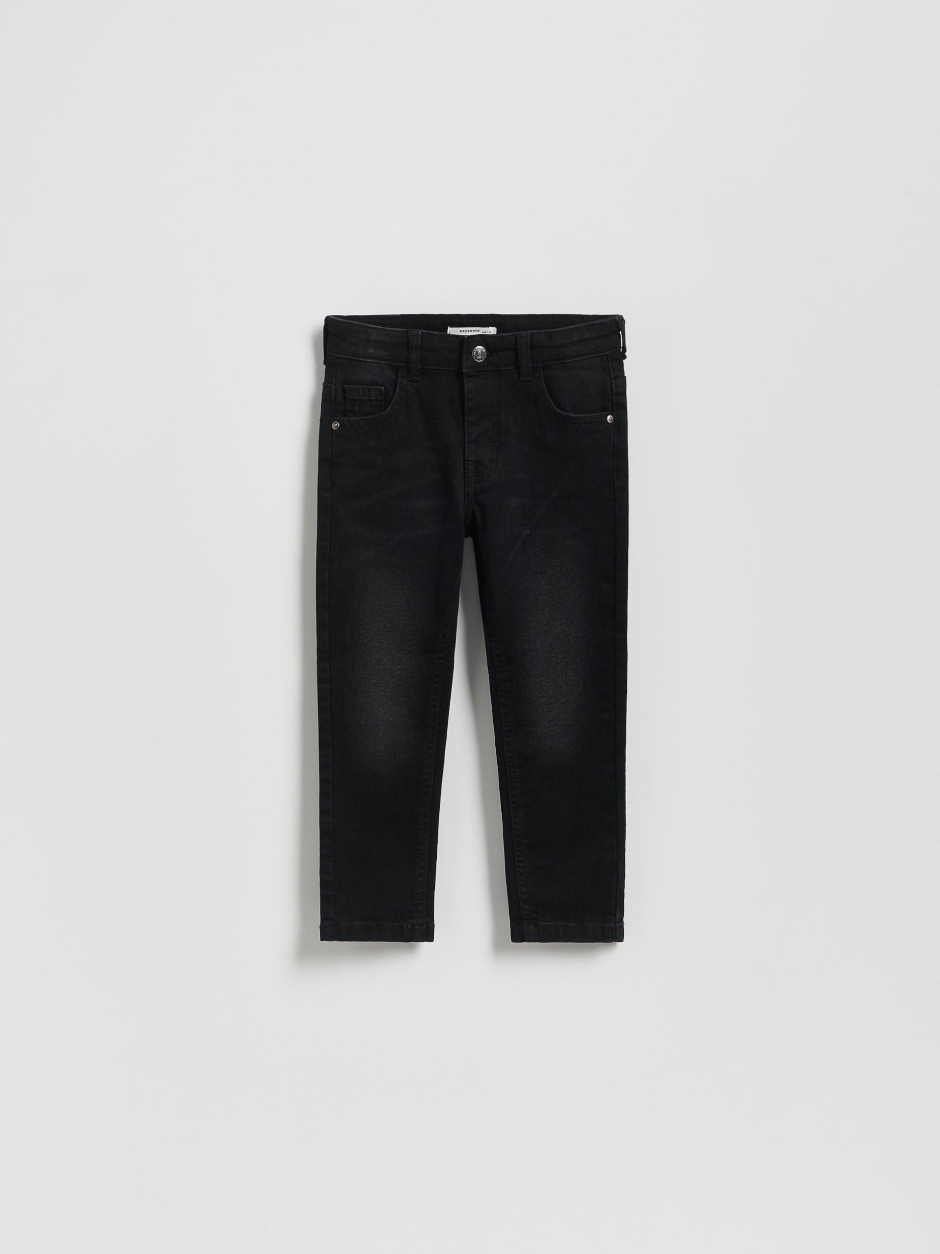 Black Elastic Regular Jeans, , large image number 0