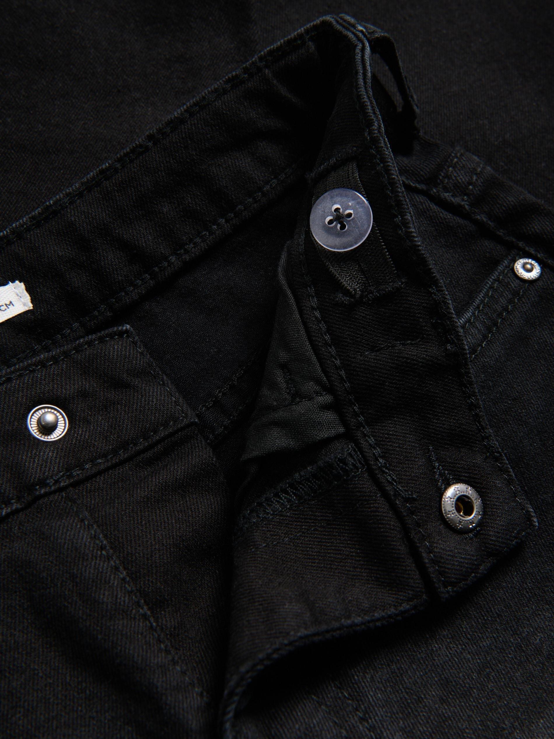 Black Elastic Regular Jeans, , large image number 1