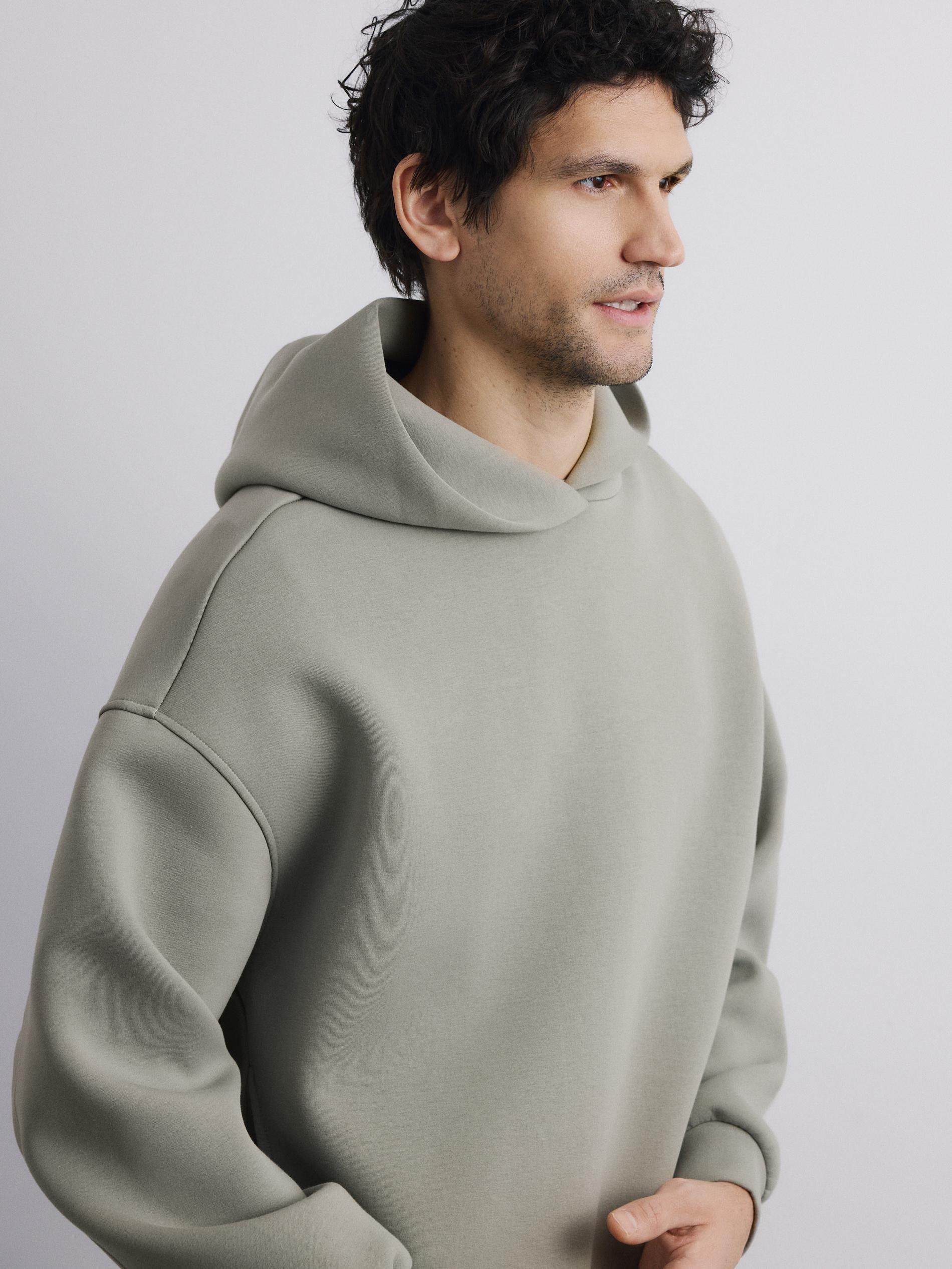 Green Plain Hoodie, Green, large image number 2