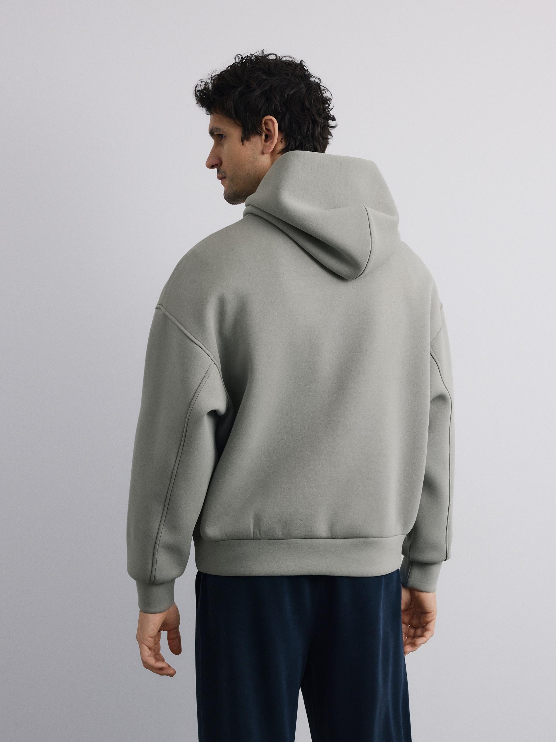 Green Plain Hoodie, Green, large image number 4