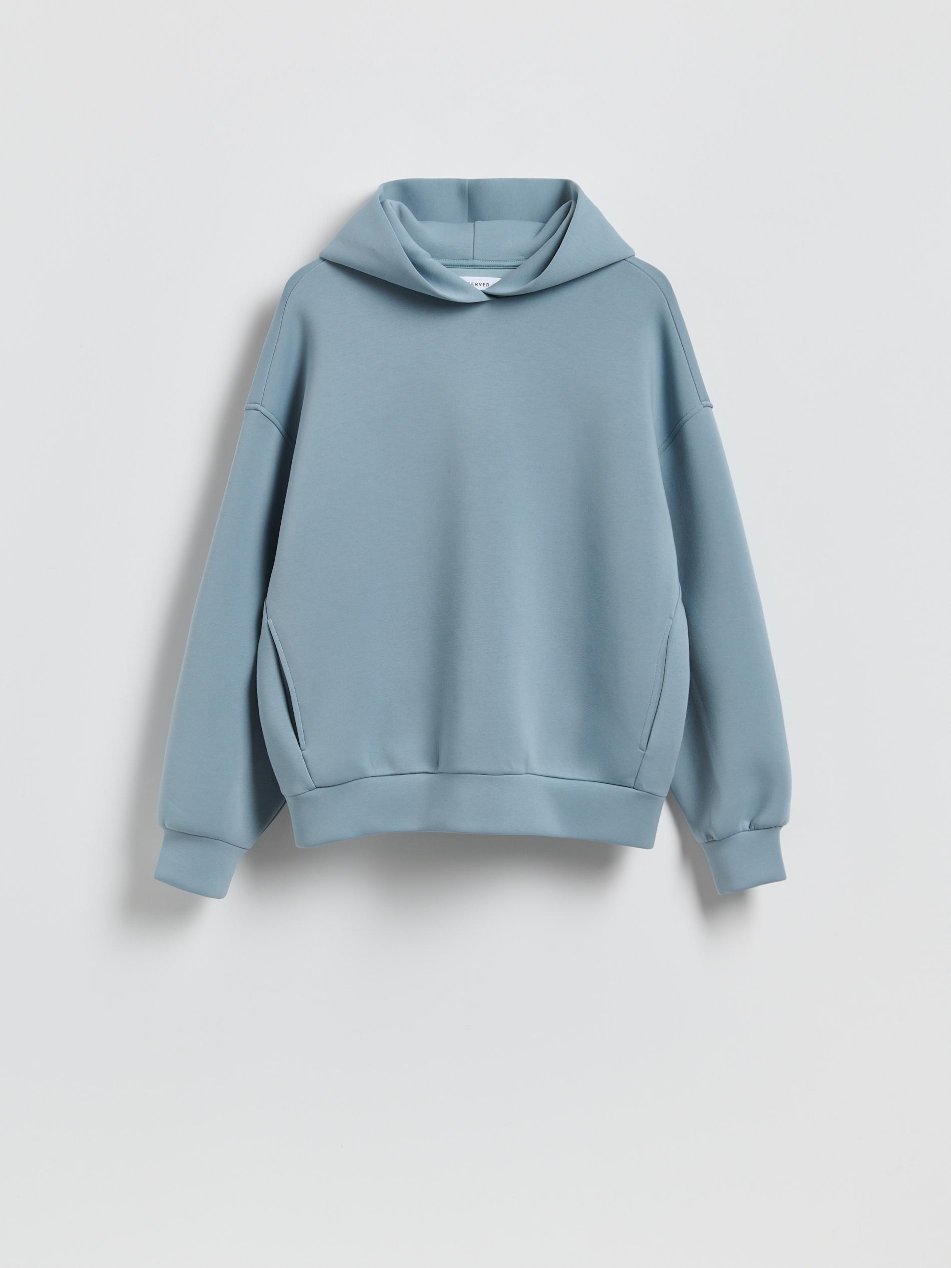 Turquoise Plain Hoodie, Turquoise, large image number 3