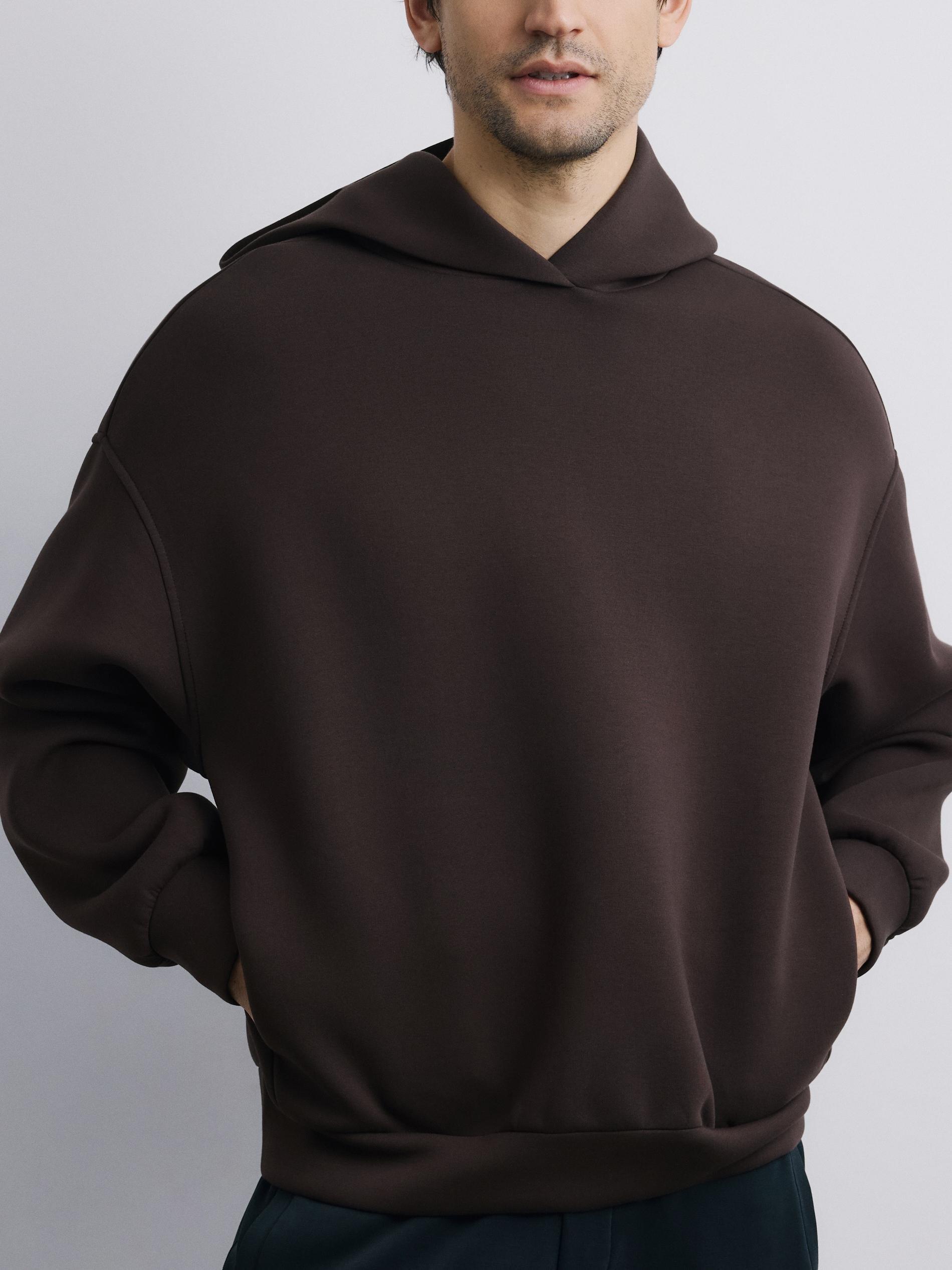 Brown Plain Hoodie, Brown, large image number 1