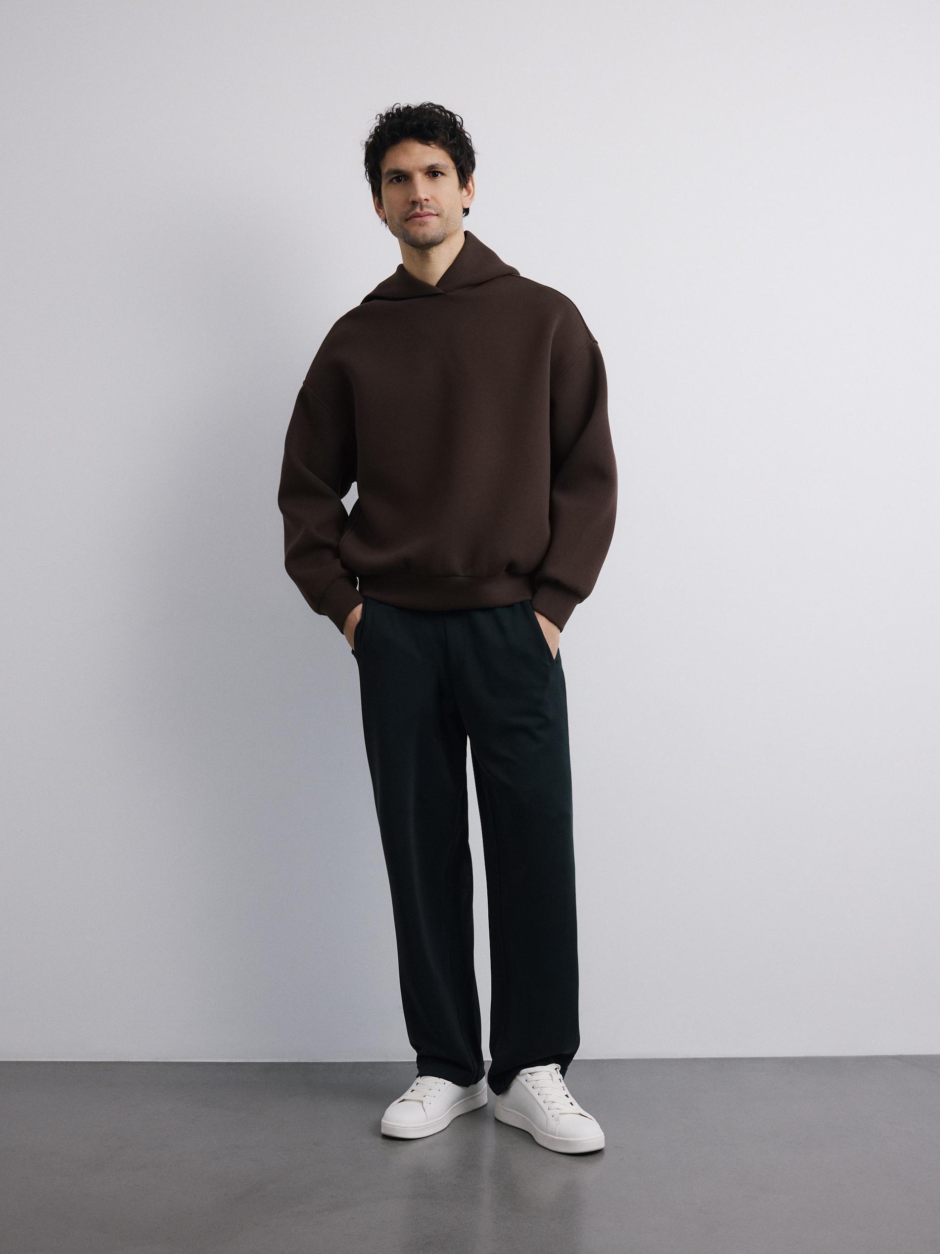 Brown Plain Hoodie, Brown, large image number 4