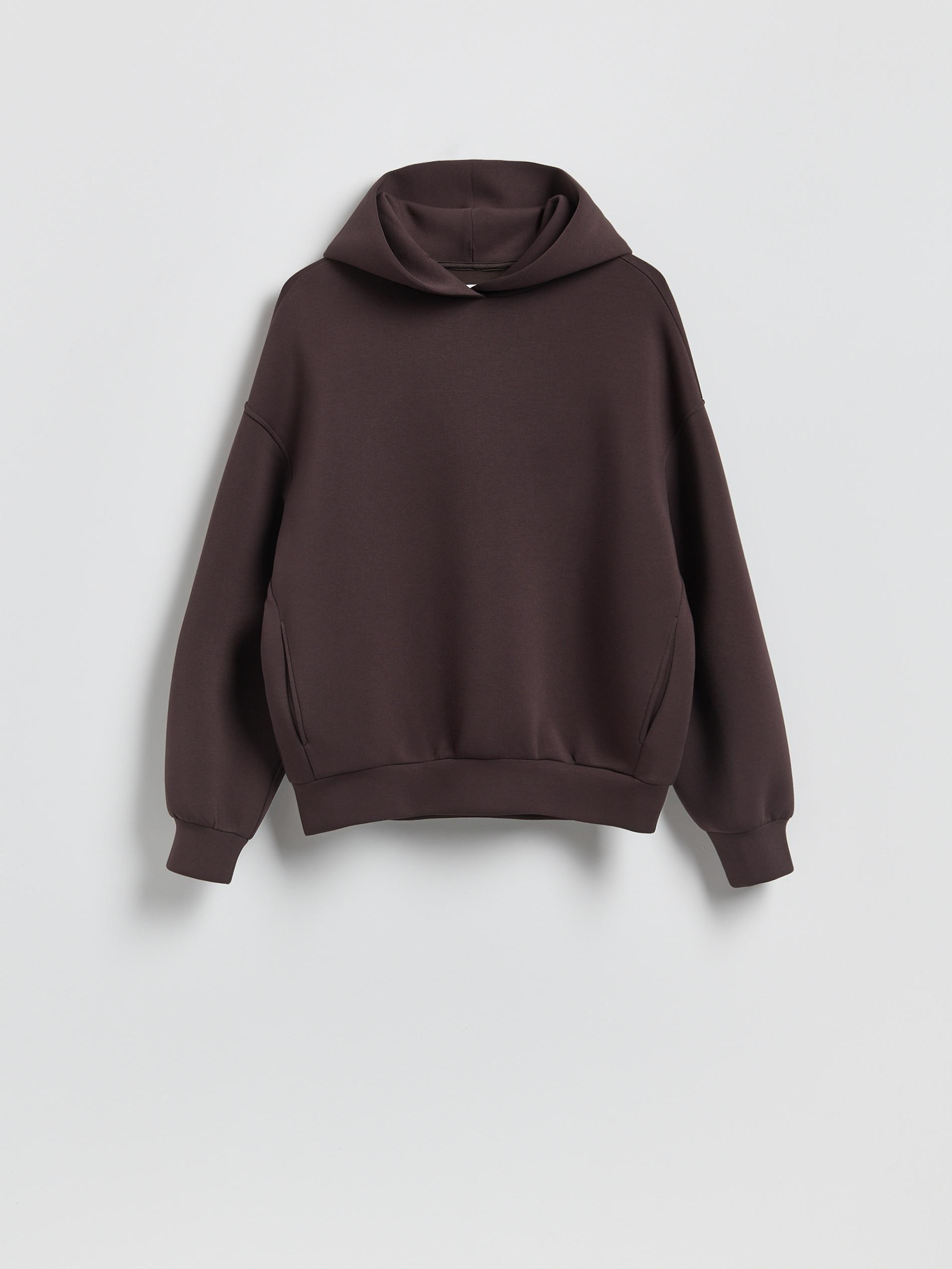 Brown Plain Hoodie, Brown, large image number 5