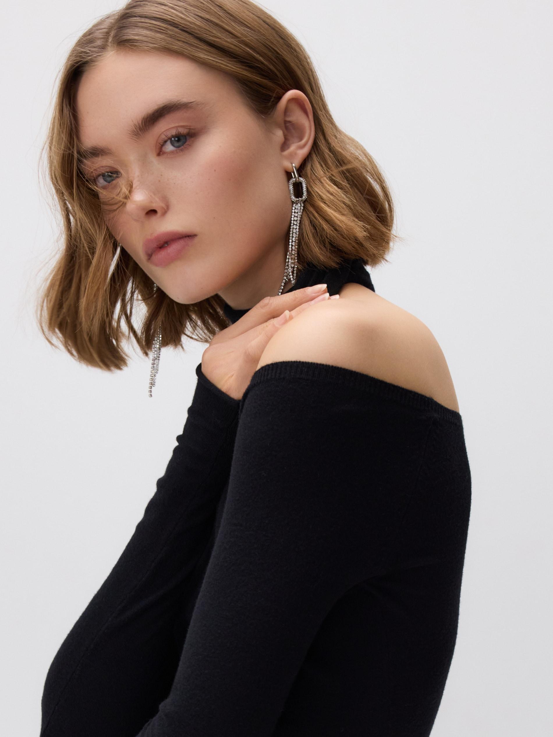 SILVER Long drop earrings, Silver, large image number 0