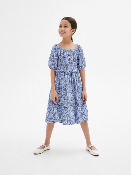 Reserved - Blue Floral Dress, Kids Girls