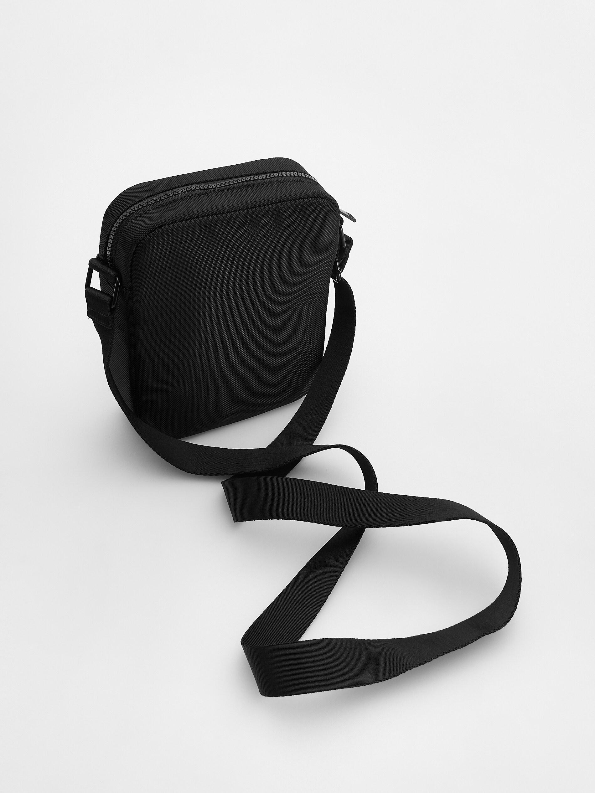 Black Crossbody Pouch Bag, Black, large image number 1