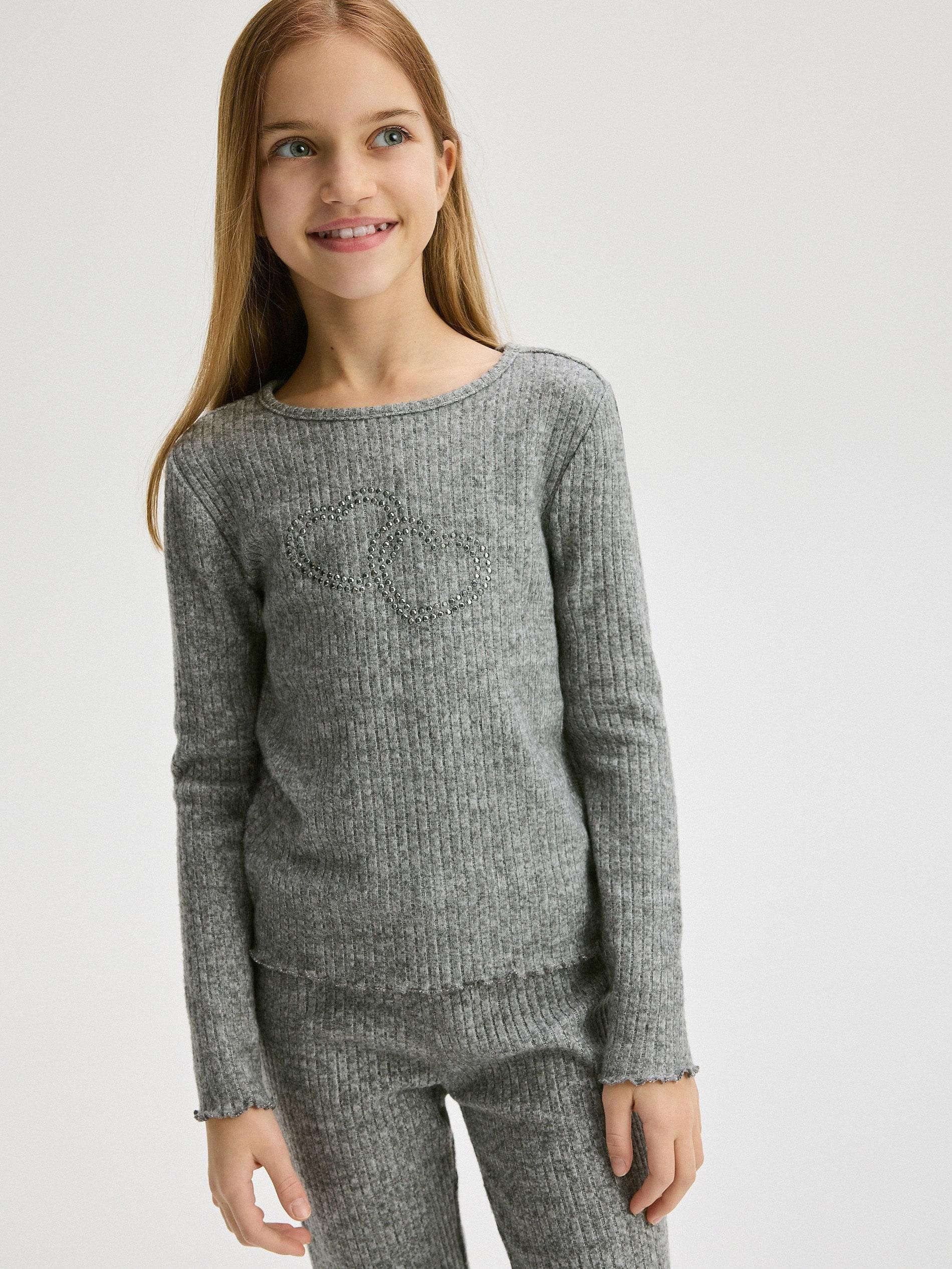 Grey Blouse, Kids Girl, , large image number 0