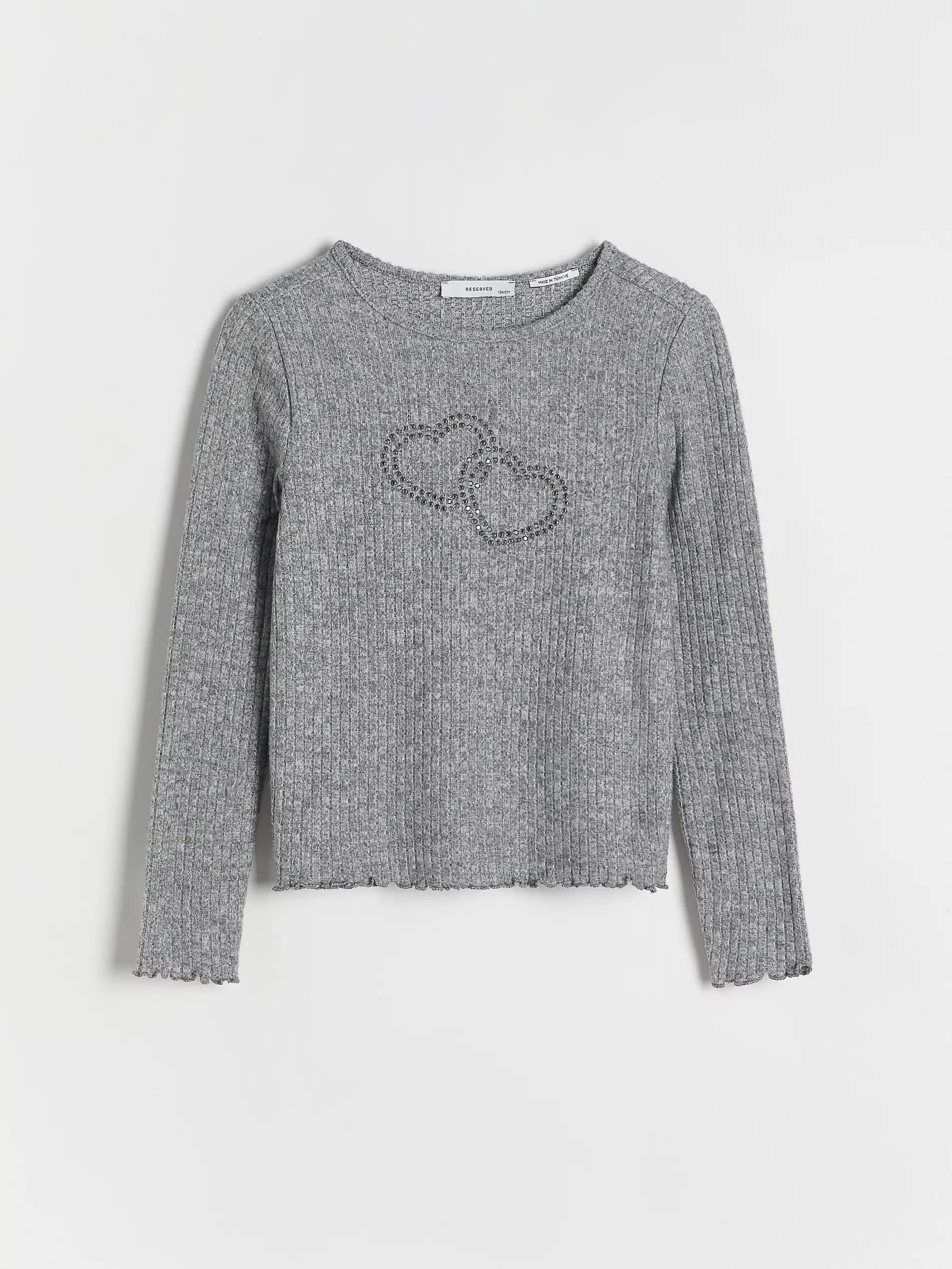 Grey Blouse, Kids Girl, , large image number 1