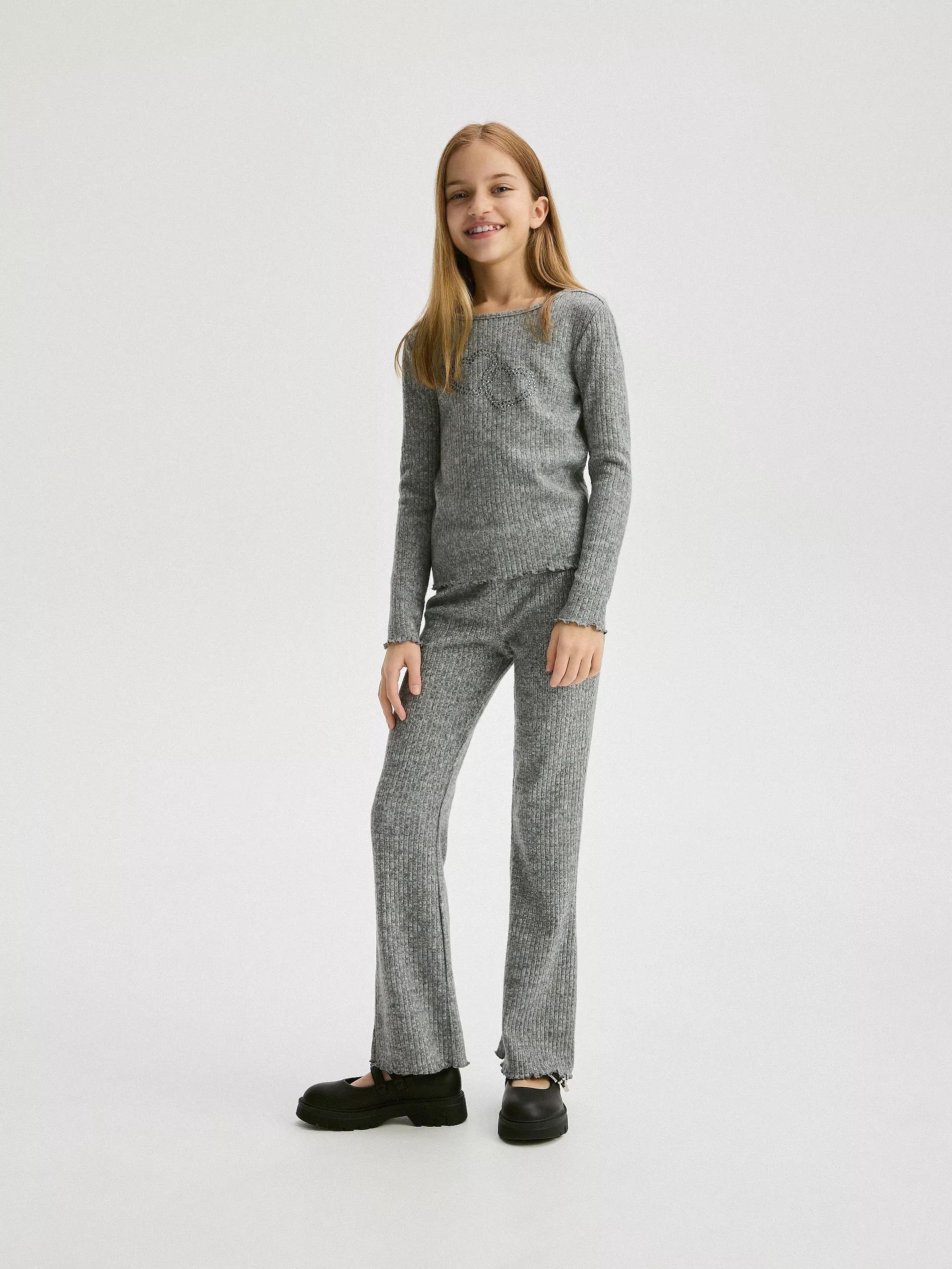 Grey Blouse, Kids Girl, , large image number 4