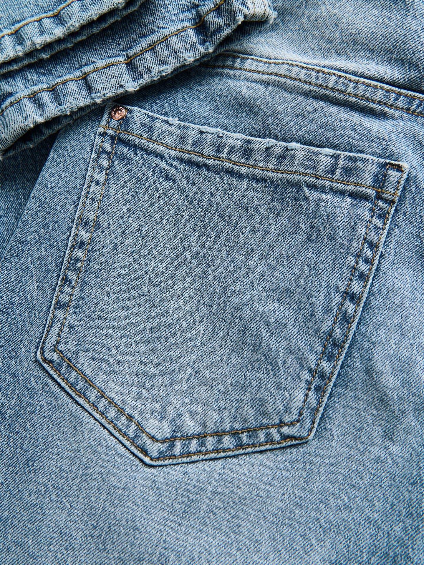 Blue Mom Fit Slim Jeans, Blue, large image number 5