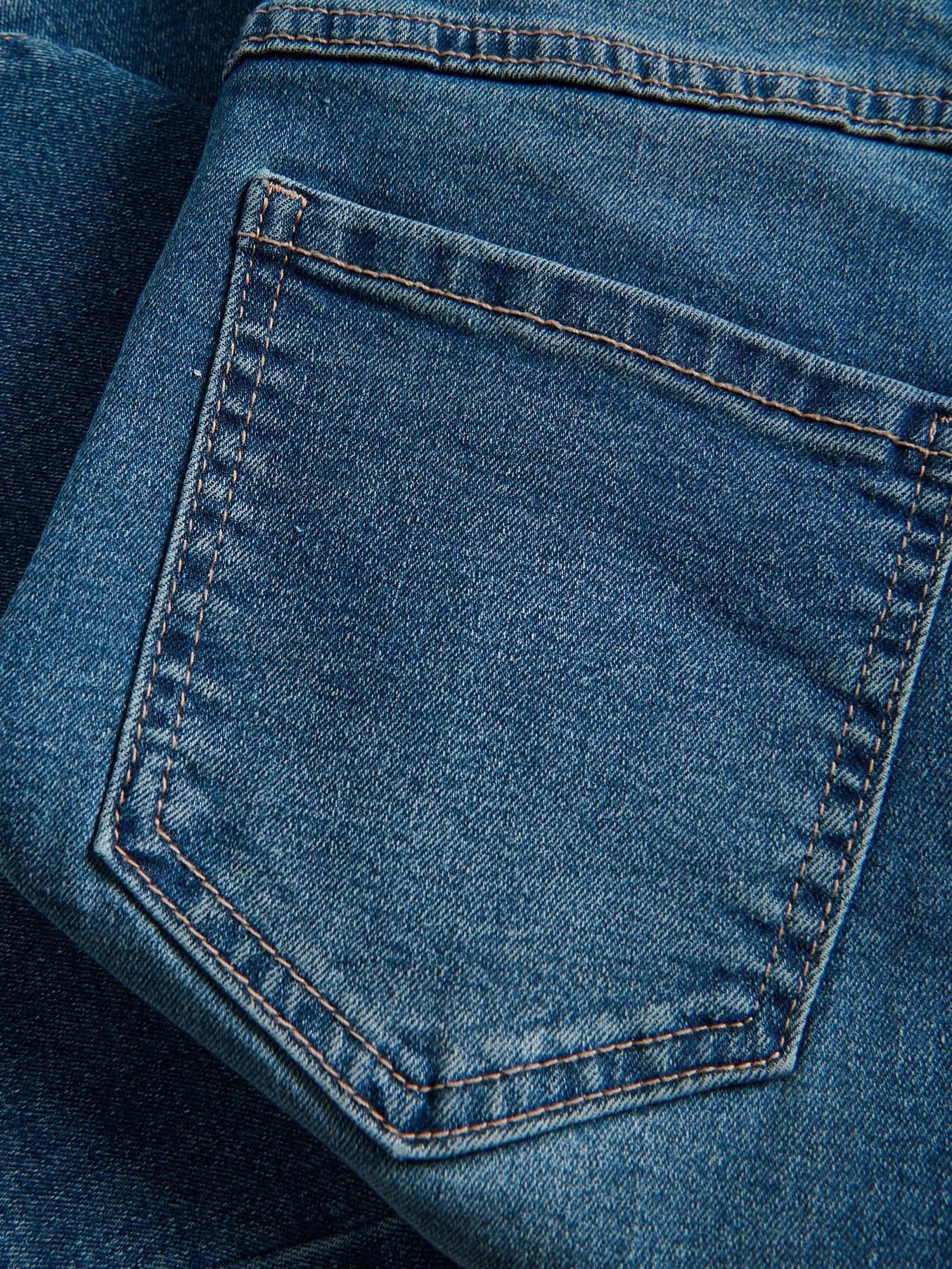 Blue High Waist Flare Jeans, Blue, large image number 5