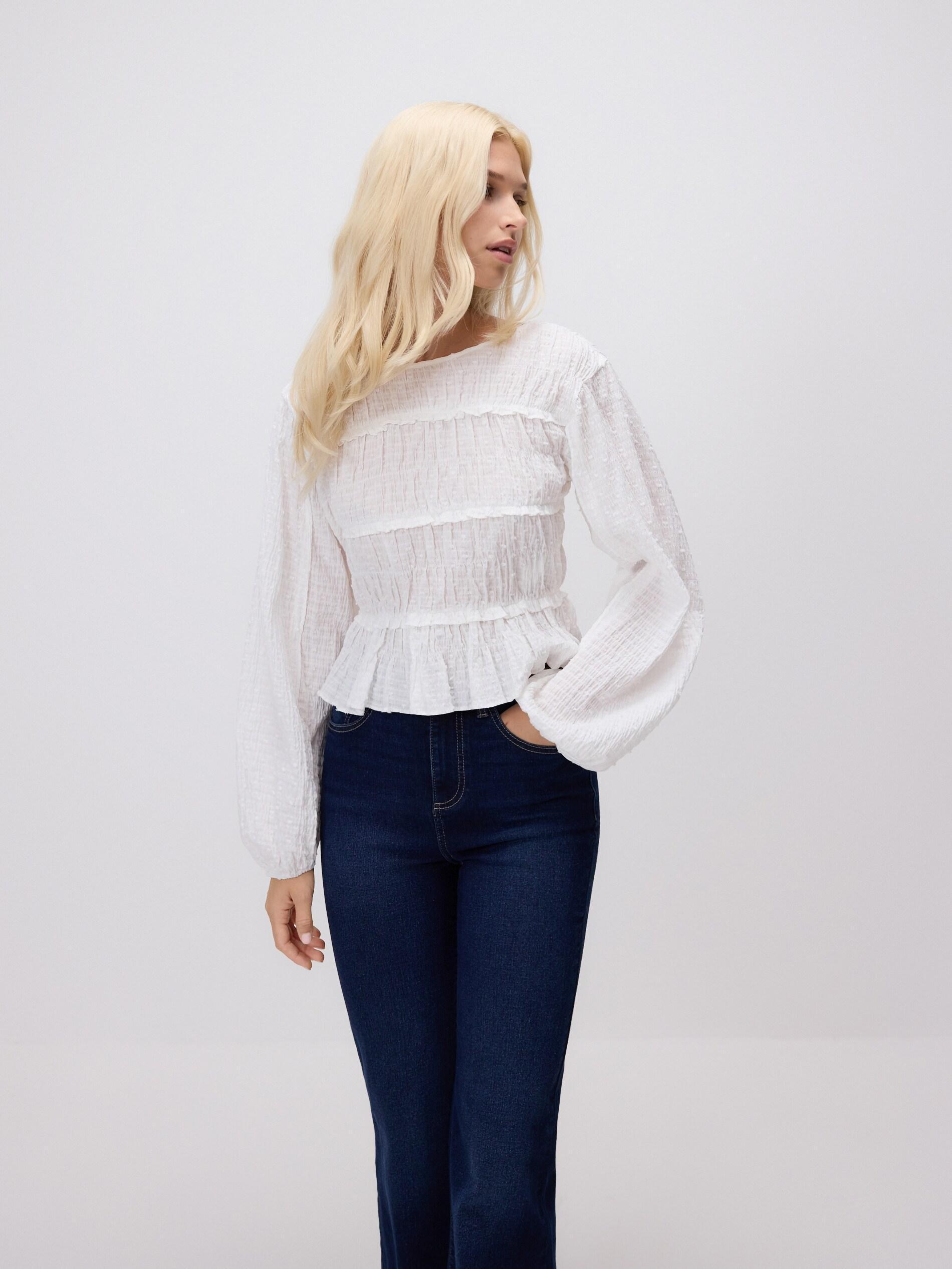 Navy High Waist Flare Jeans, Navy, large image number 2