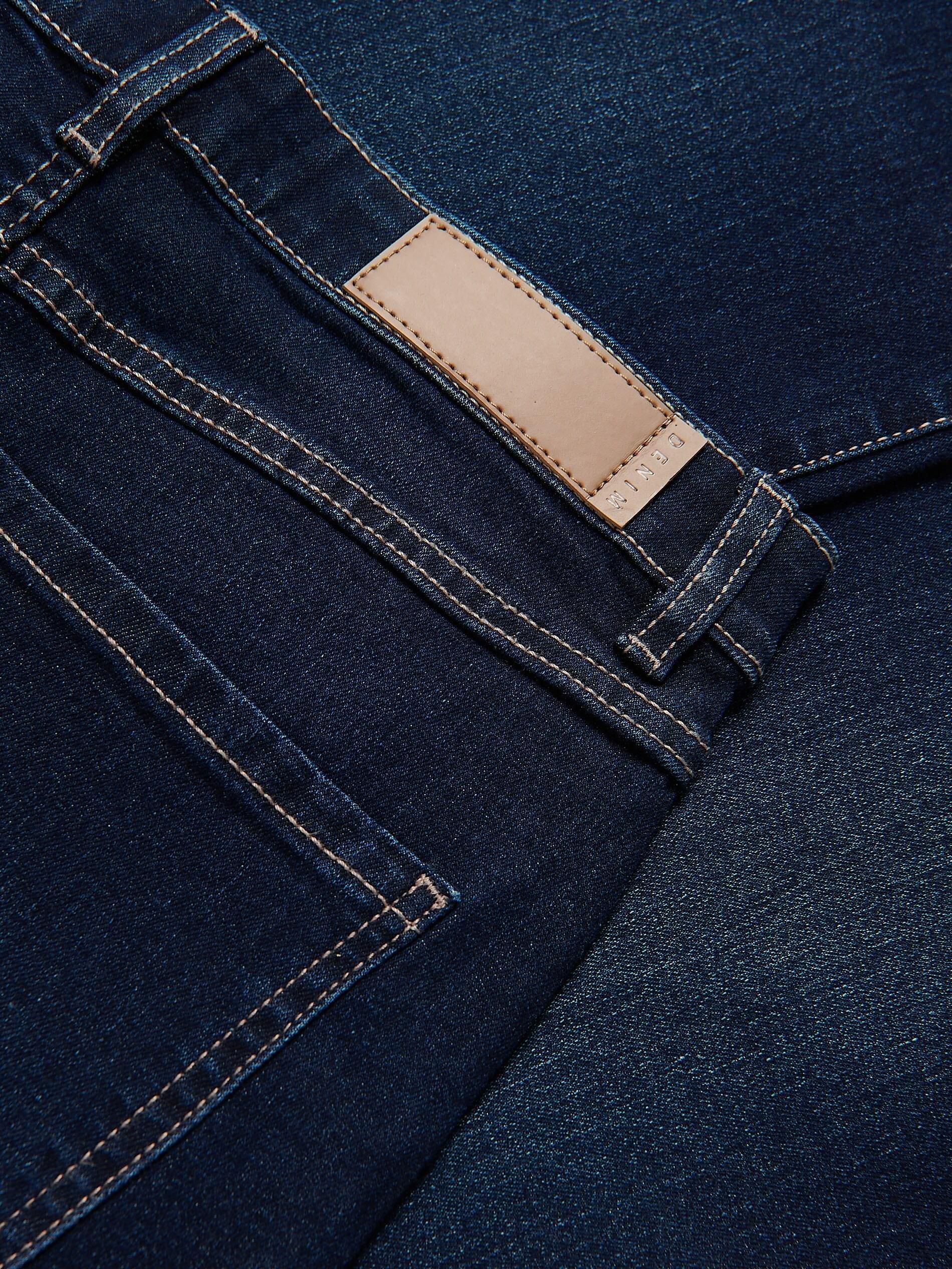 Navy High Waist Flare Jeans, Navy, large image number 5