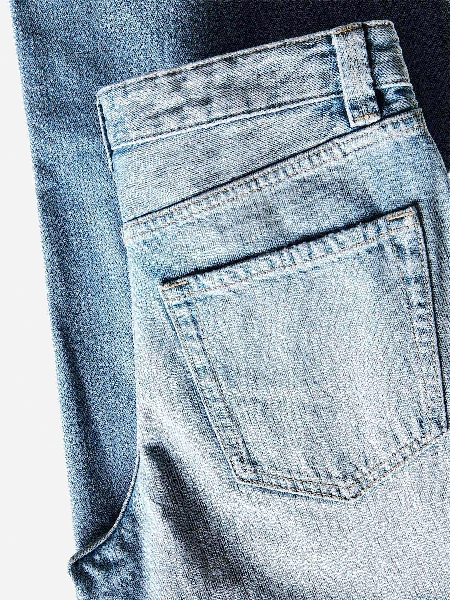Blue Barrel Leg Jeans, Blue, large image number 5