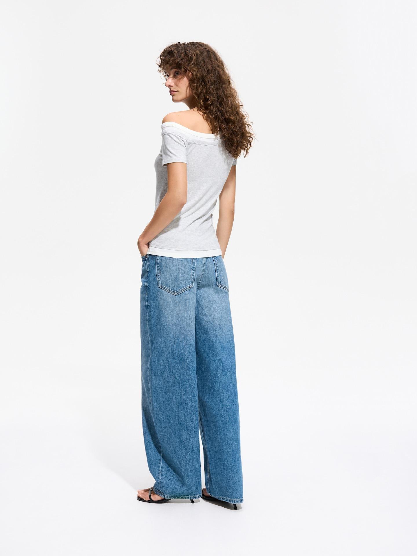 Blue Jeans Barrel Leg Jeans, Blue, medium