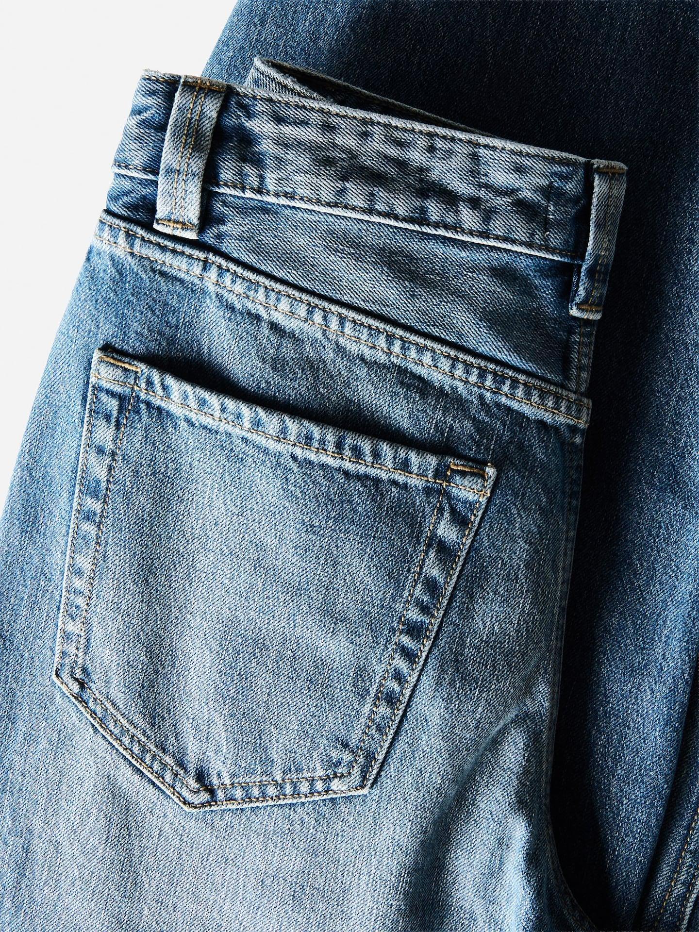Blue Jeans Barrel Leg Jeans, Blue, large image number 4