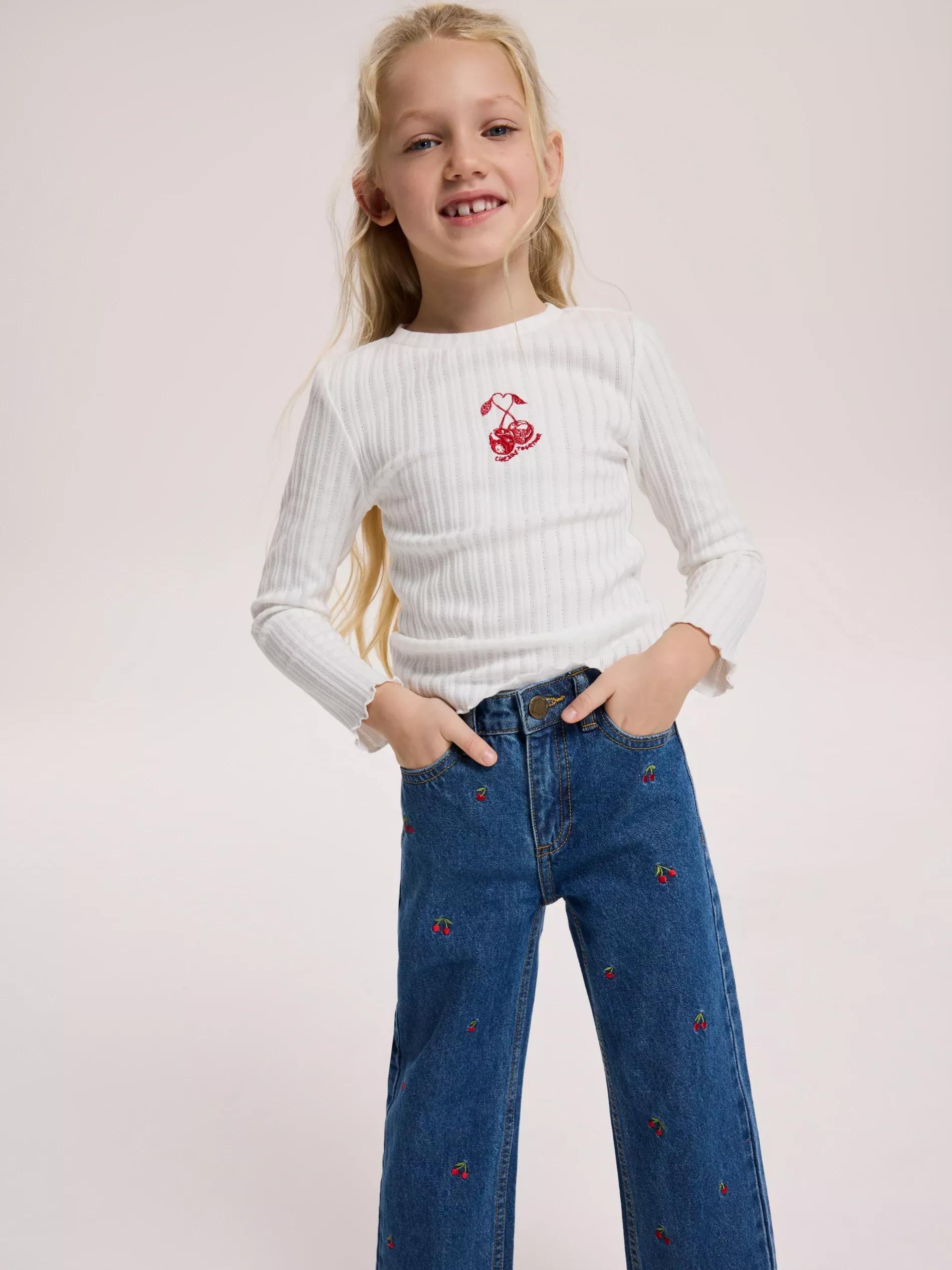 Cream Blouse, Kids Girl, , large image number 2