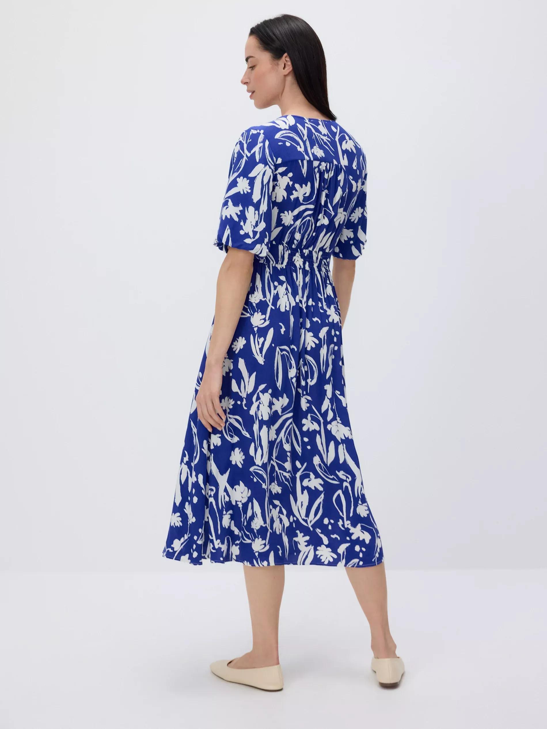 Blue Viscose Dress, , large image number 1