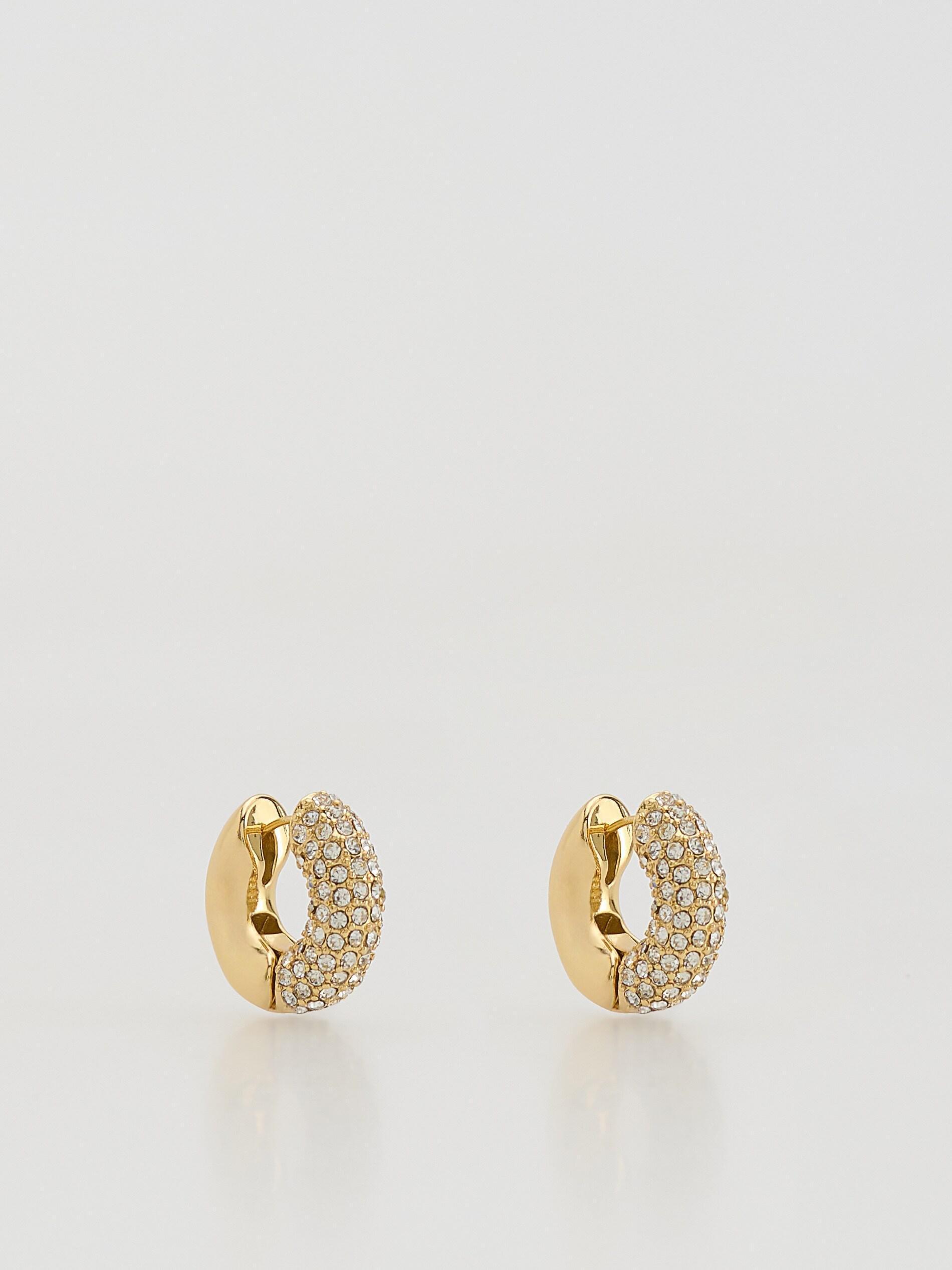 Golden Circular Drop Earrings, Golden, large image number 0