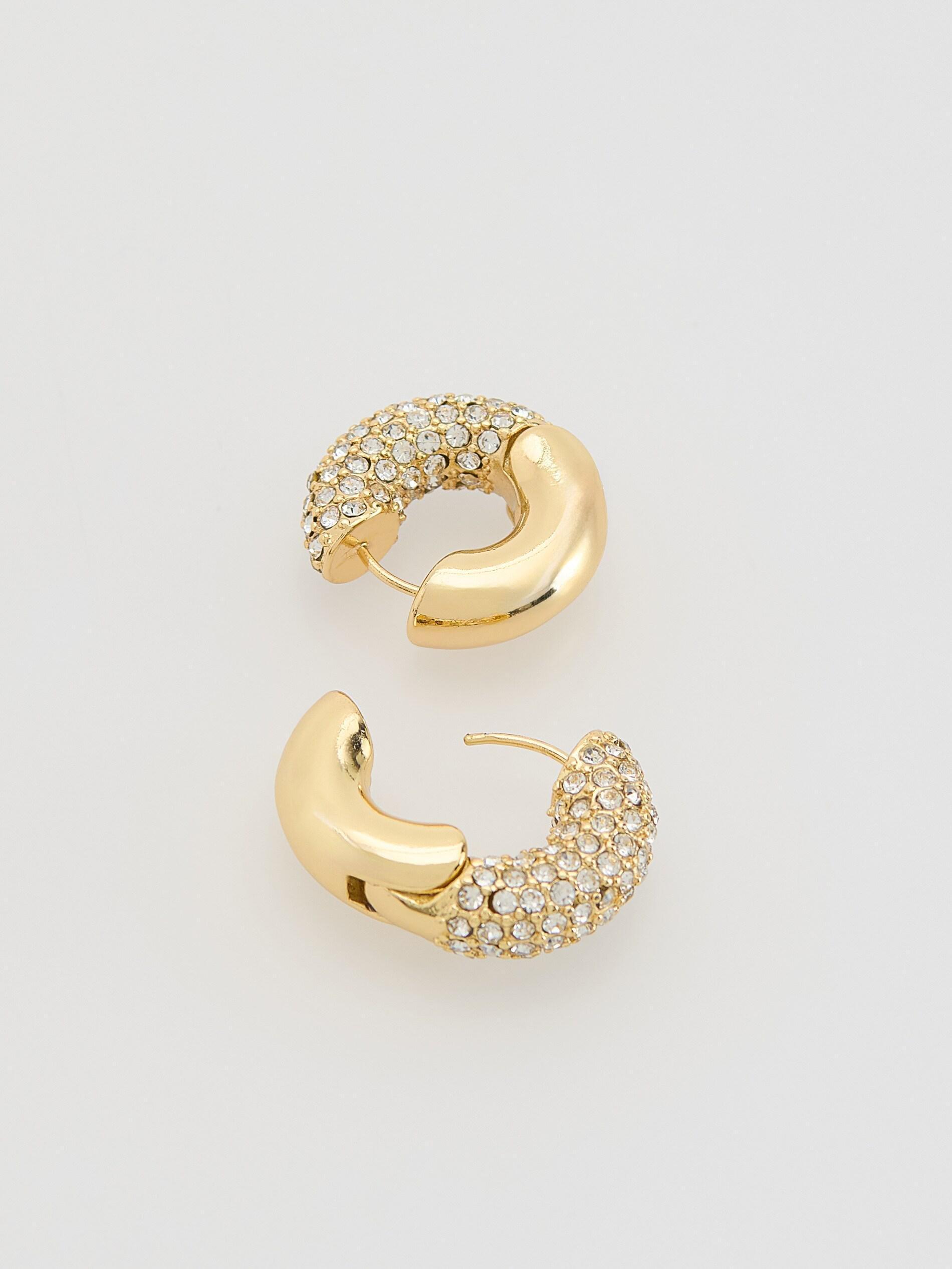 GOLDEN Circular drop earrings, Golden, large image number 1