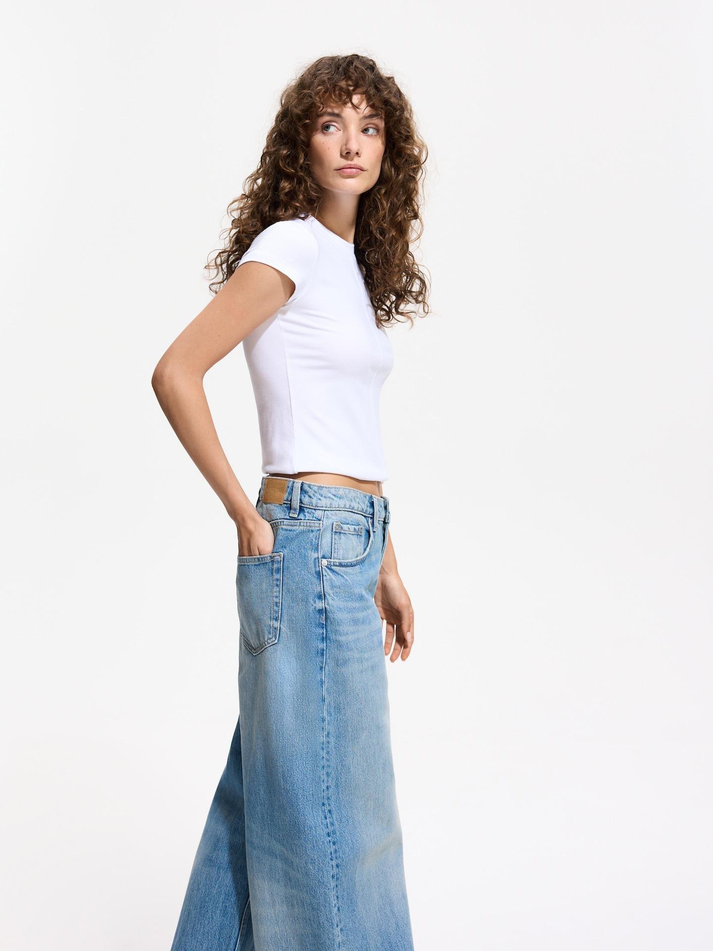 Blue Baggy Fit Jeans, Blue, large image number 3