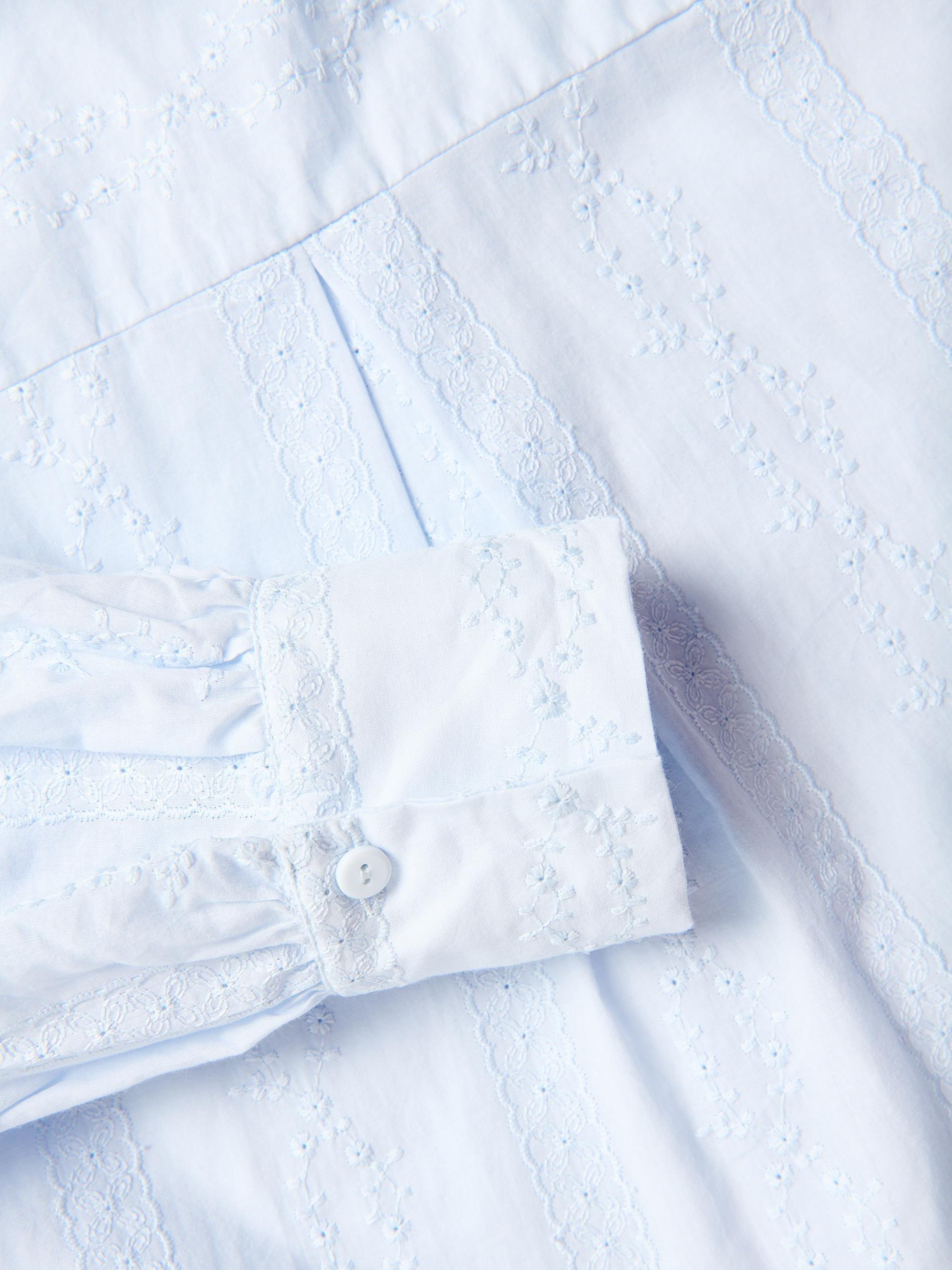 Blue Shirt With Tie Detail, Blue, large image number 5