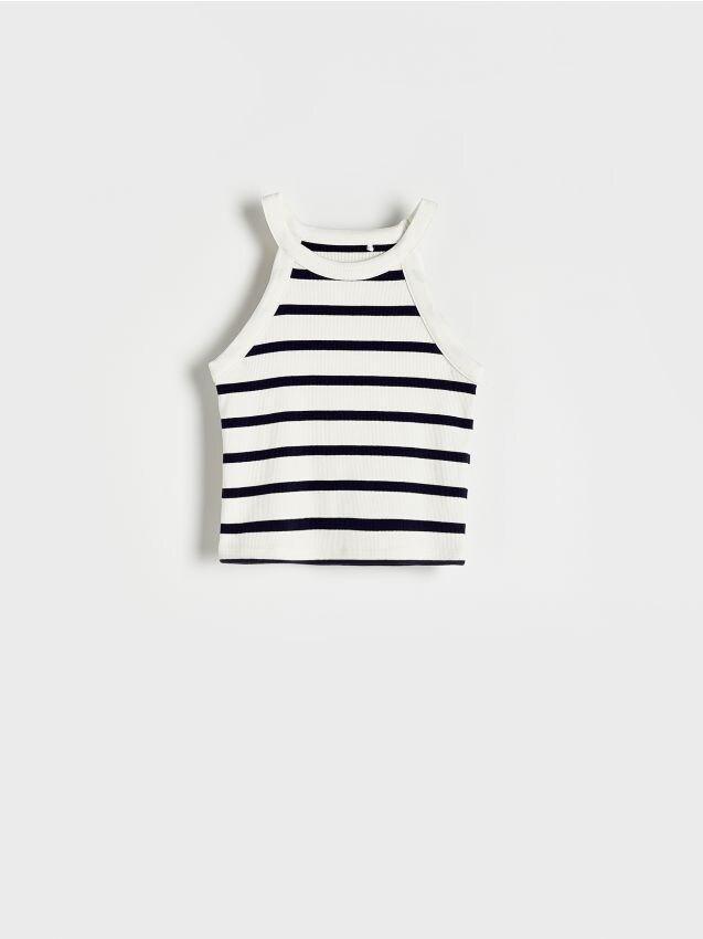 Multicolour Striped Top, Kids Girls, , large image number 0