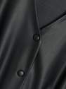 Reserved - Black Leather Imitation Shirt Dress