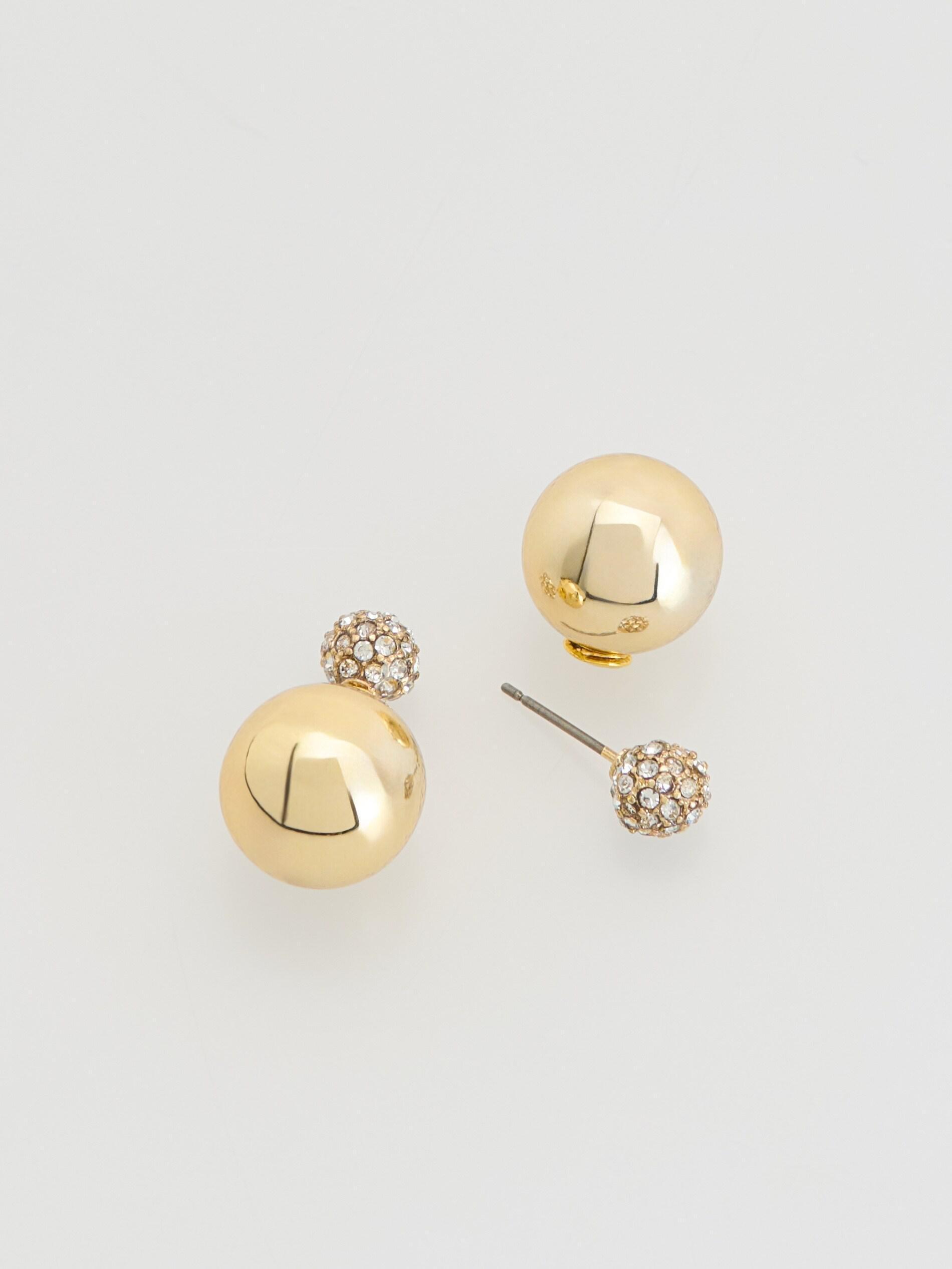 GOLDEN Bead earrings, Golden, large image number 1