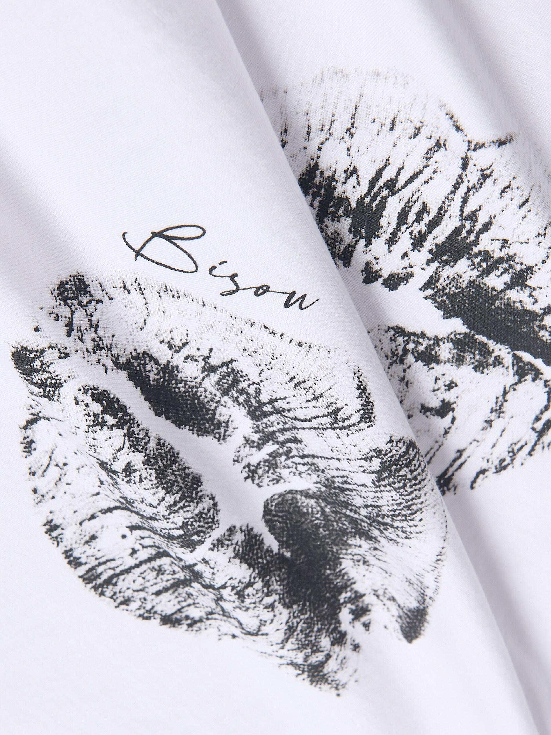 White T-Shirt With Print, White, large image number 5