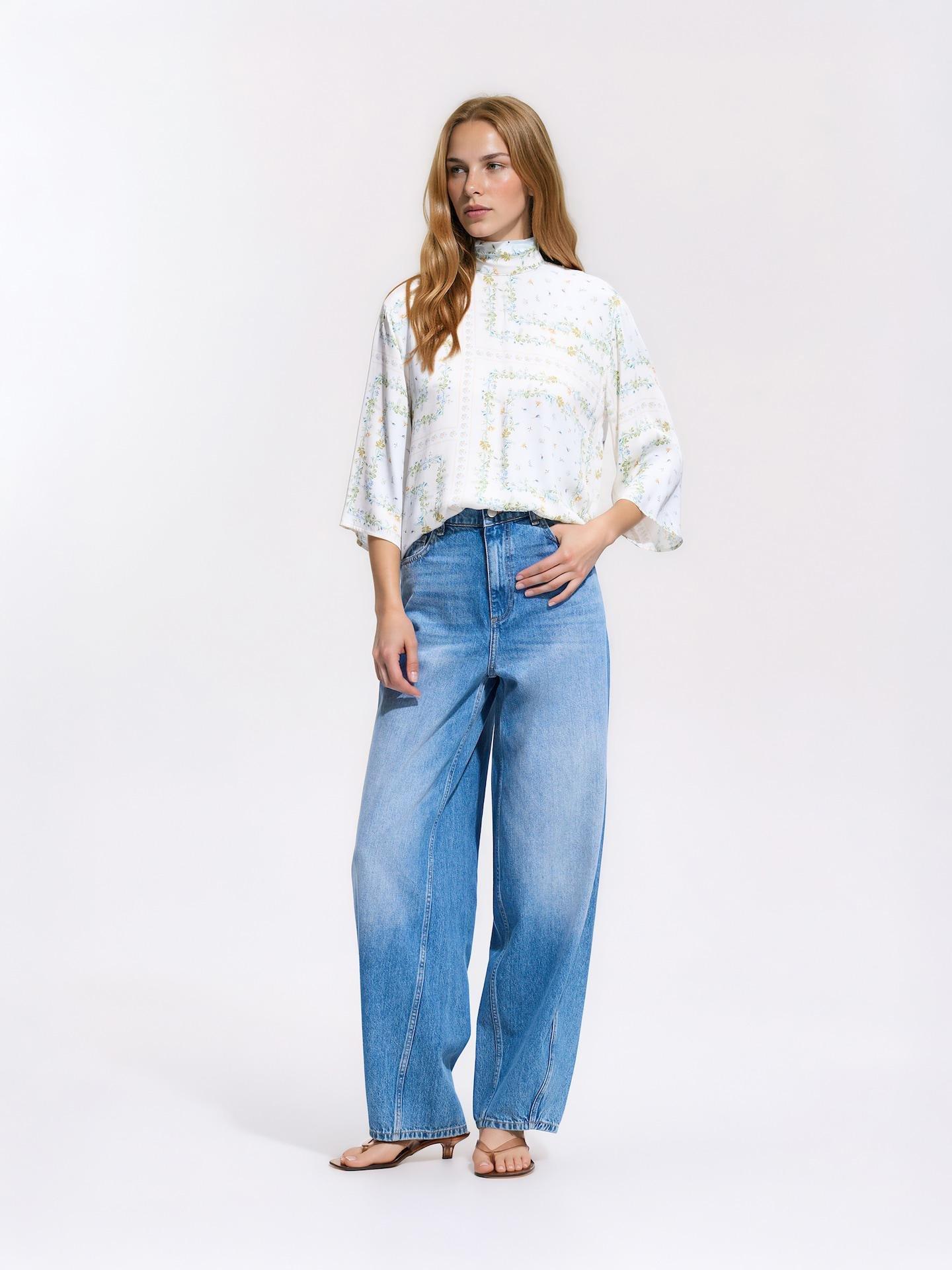 Multicolour Patterned Viscose Blouse, Multicolor, large image number 1