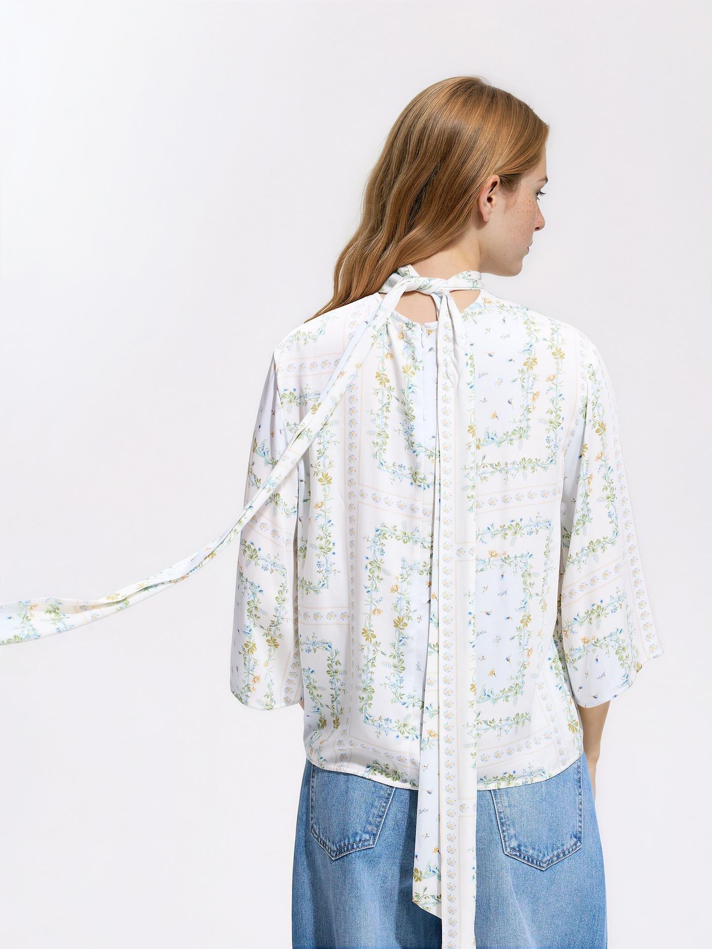 Multicolour Patterned Viscose Blouse, Multicolor, large image number 2