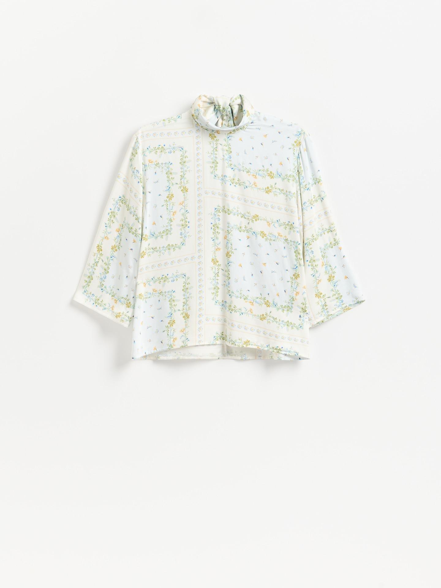 Multicolour Patterned Viscose Blouse, Multicolor, large image number 3