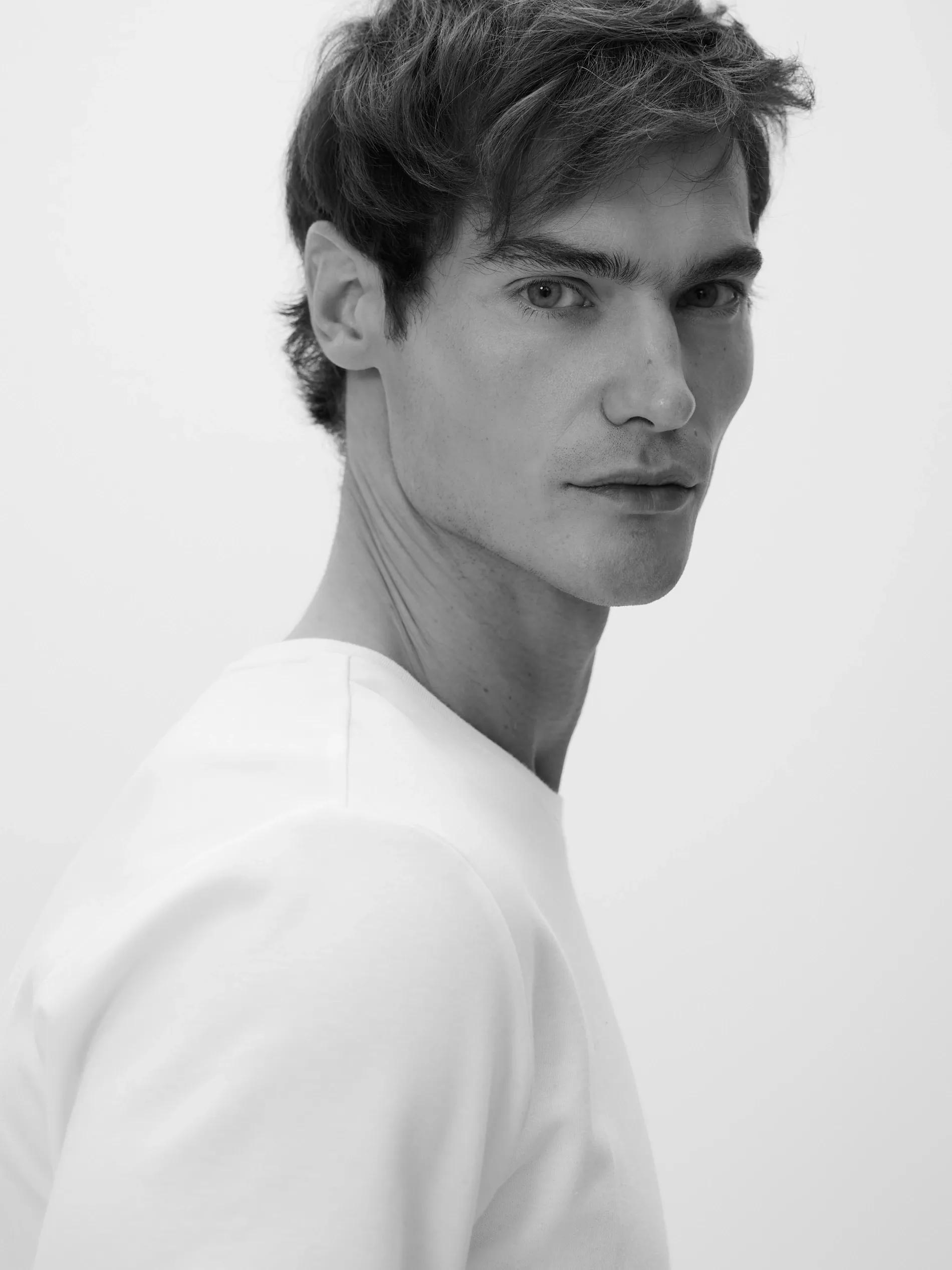 Cream Plain Regular Fit T-Shirt, Ivory, large image number 3