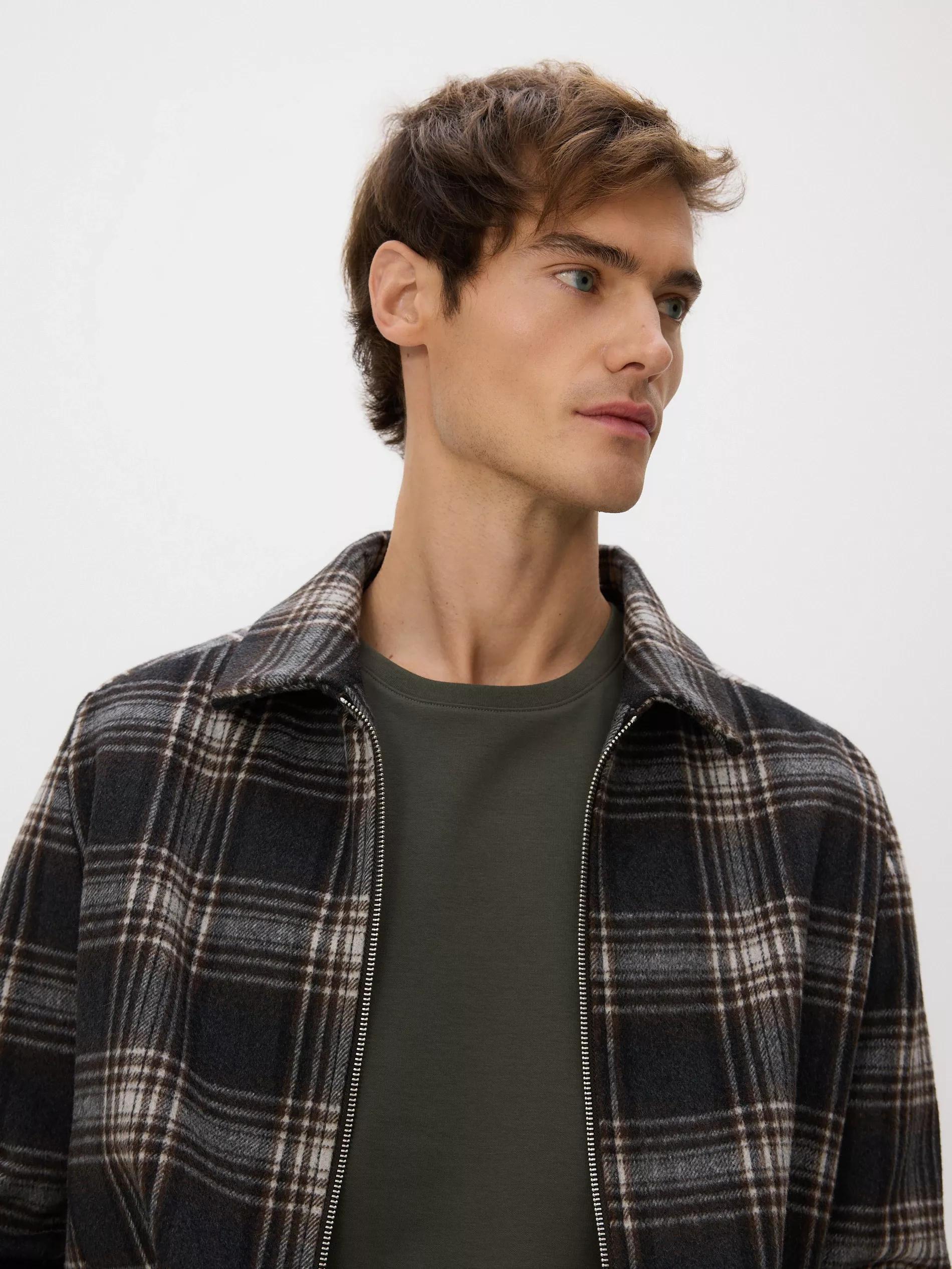 Green Plain Regular Fit T-Shirt, Khaki, large image number 3